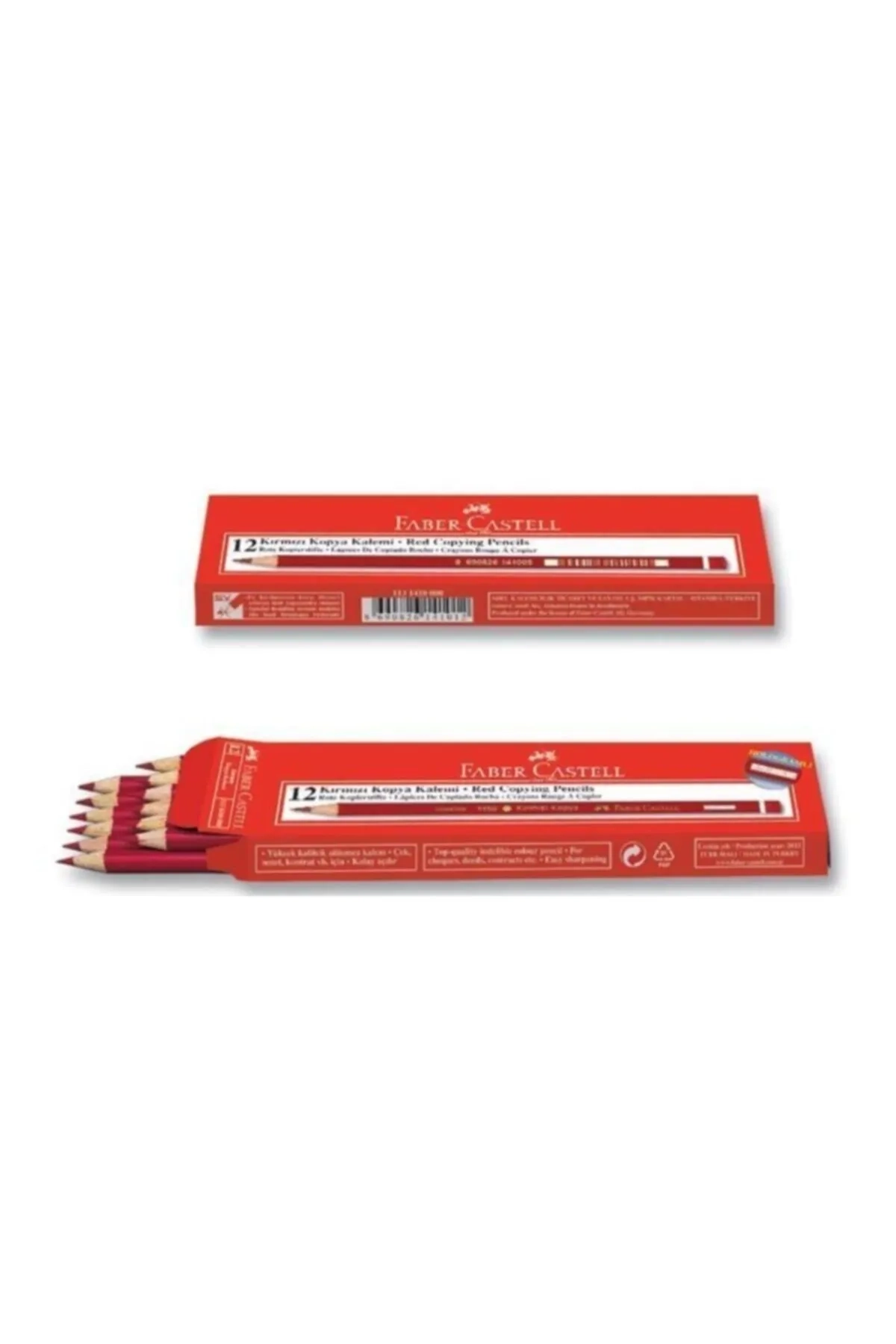 Kırmızı Faber-Castell Kopya Boya Kalemi 12'Lİ 287963