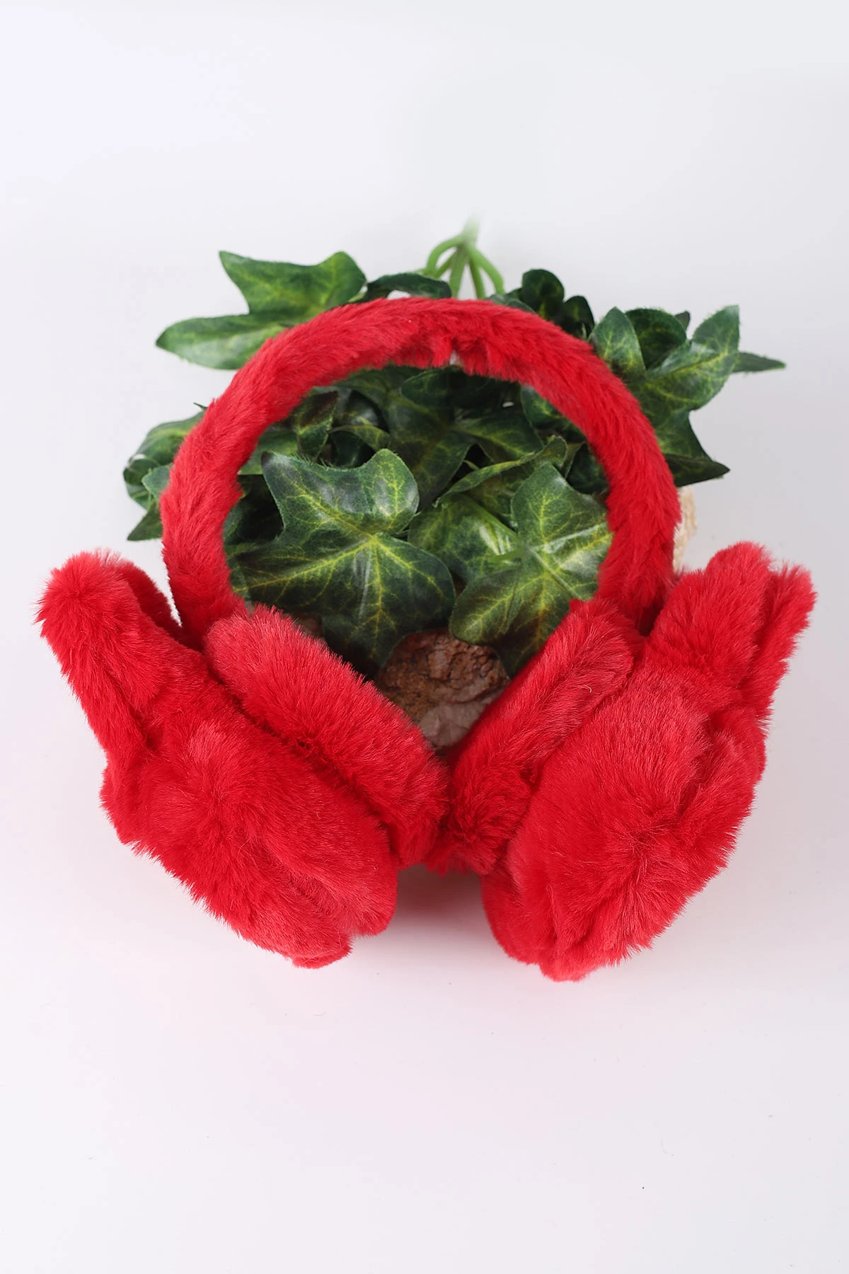 Kırmızı Figürlü Peluş Çocuk Kulaklık 410836