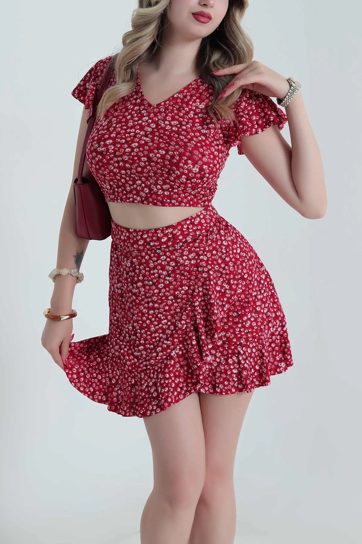 Kırmızı Helen Kadın İkili Takım 481755