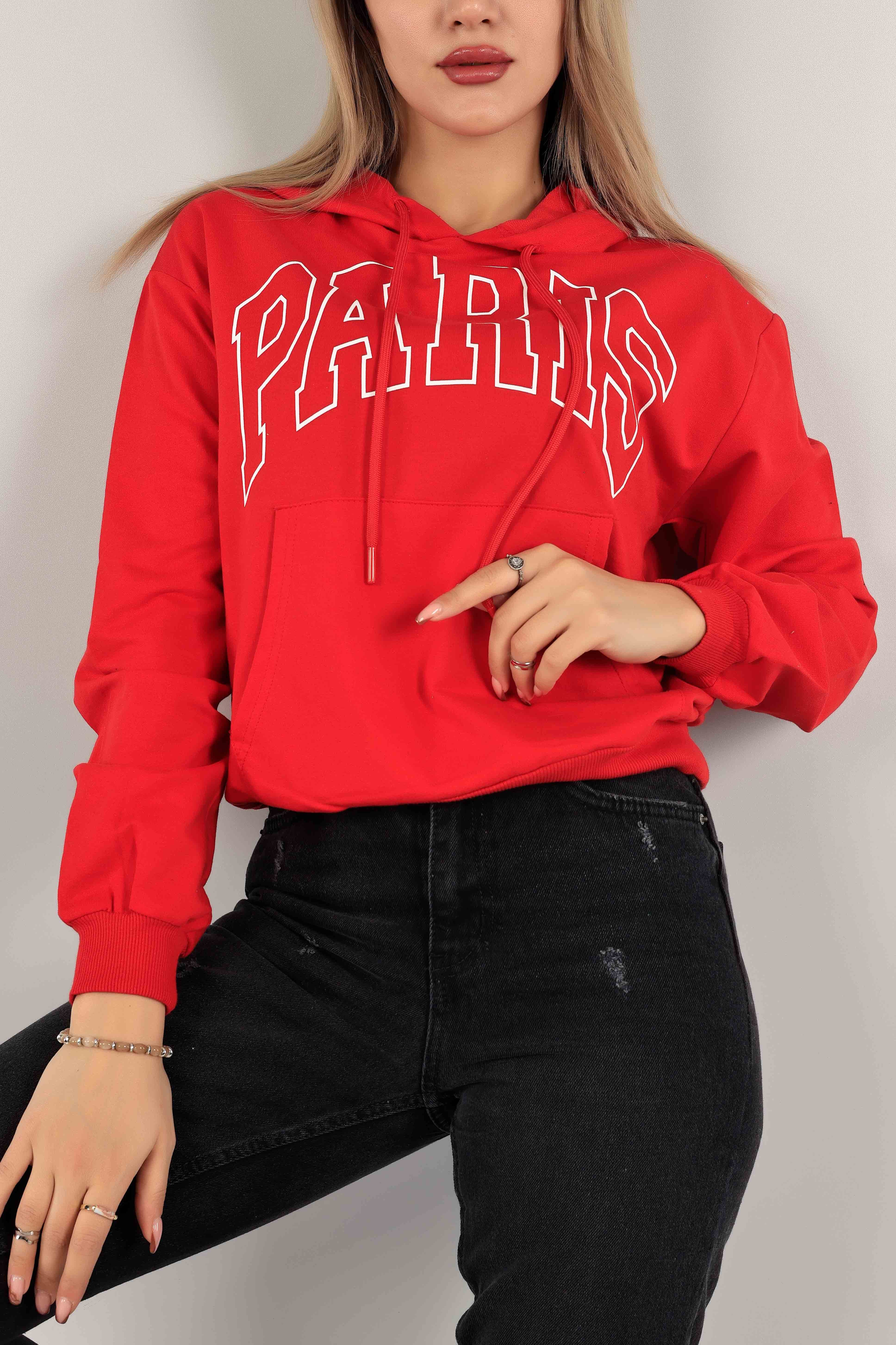 Kırmızı İki İp Bayan Sweat 142981