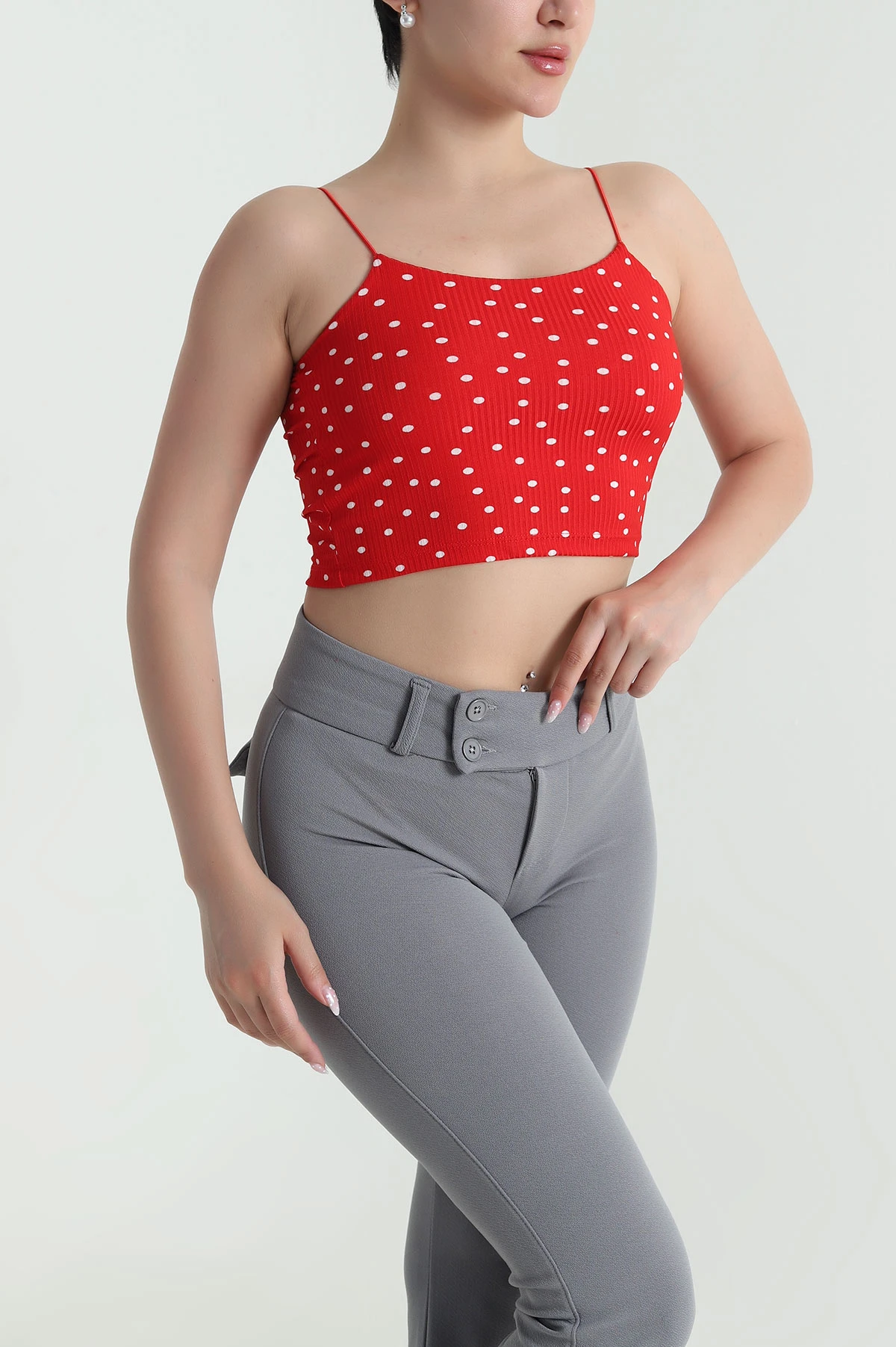 Kırmızı İp Askılı Kadın Atlet Büstiyer 462653