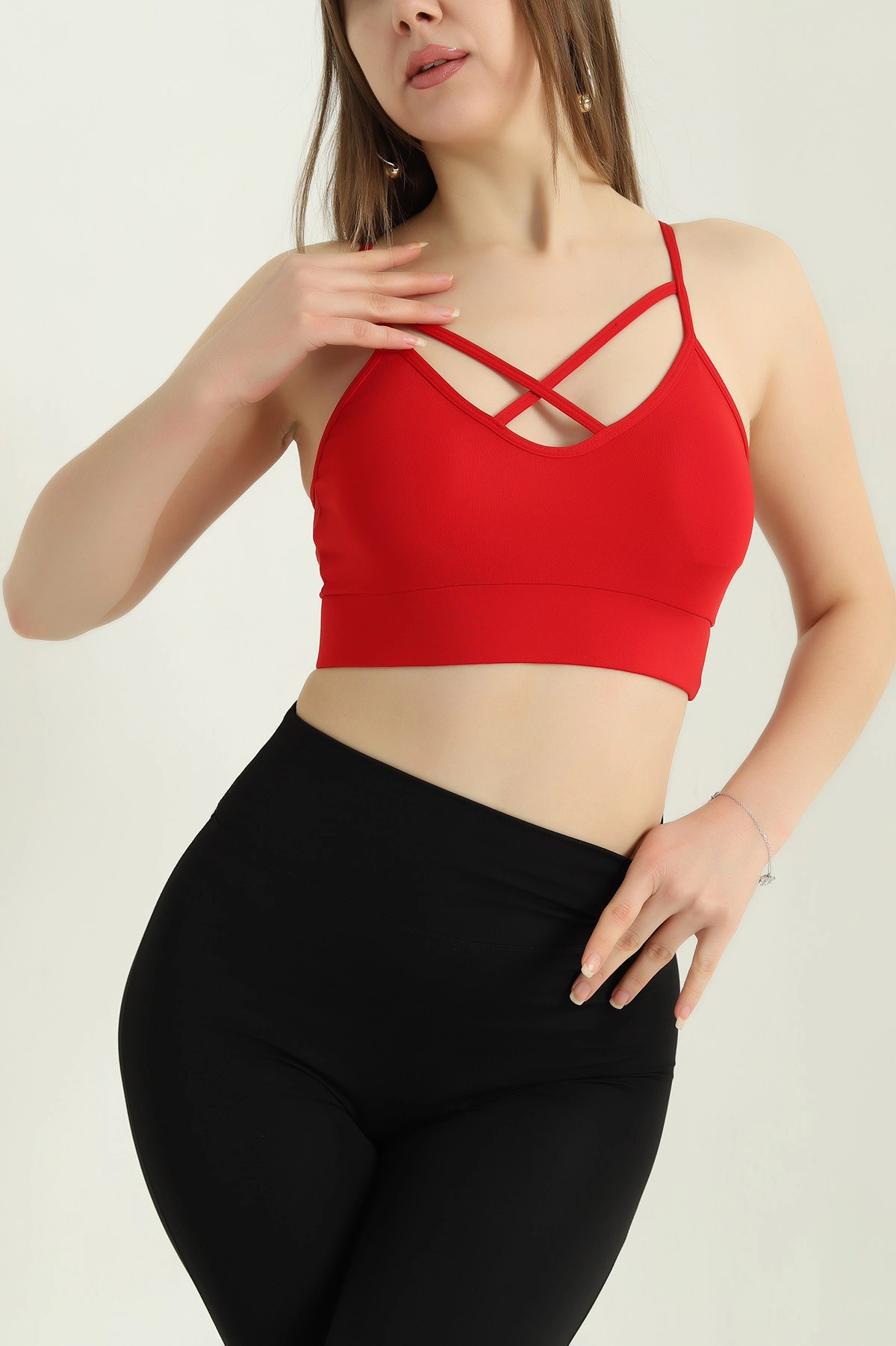 Kırmızı Kaplı İp Askılı Büstiyer 337081