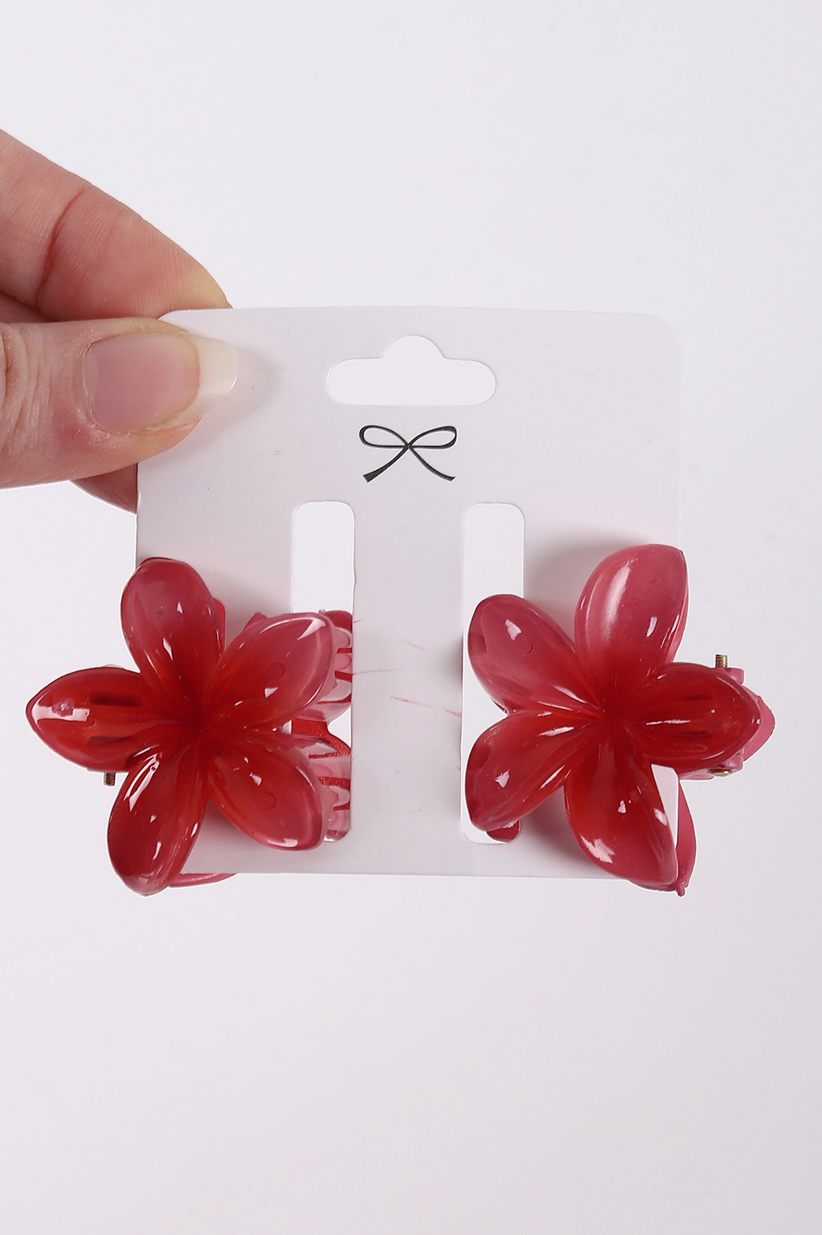 Kırmızı Küçük Boy 2'li Lotus Mandal Toka 424268