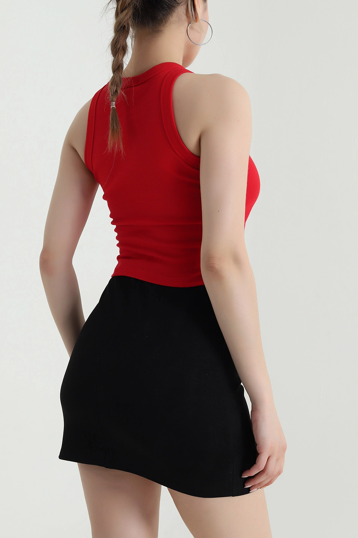 Kırmızı Likralı Kaşkorse Kadın Atlet 472068