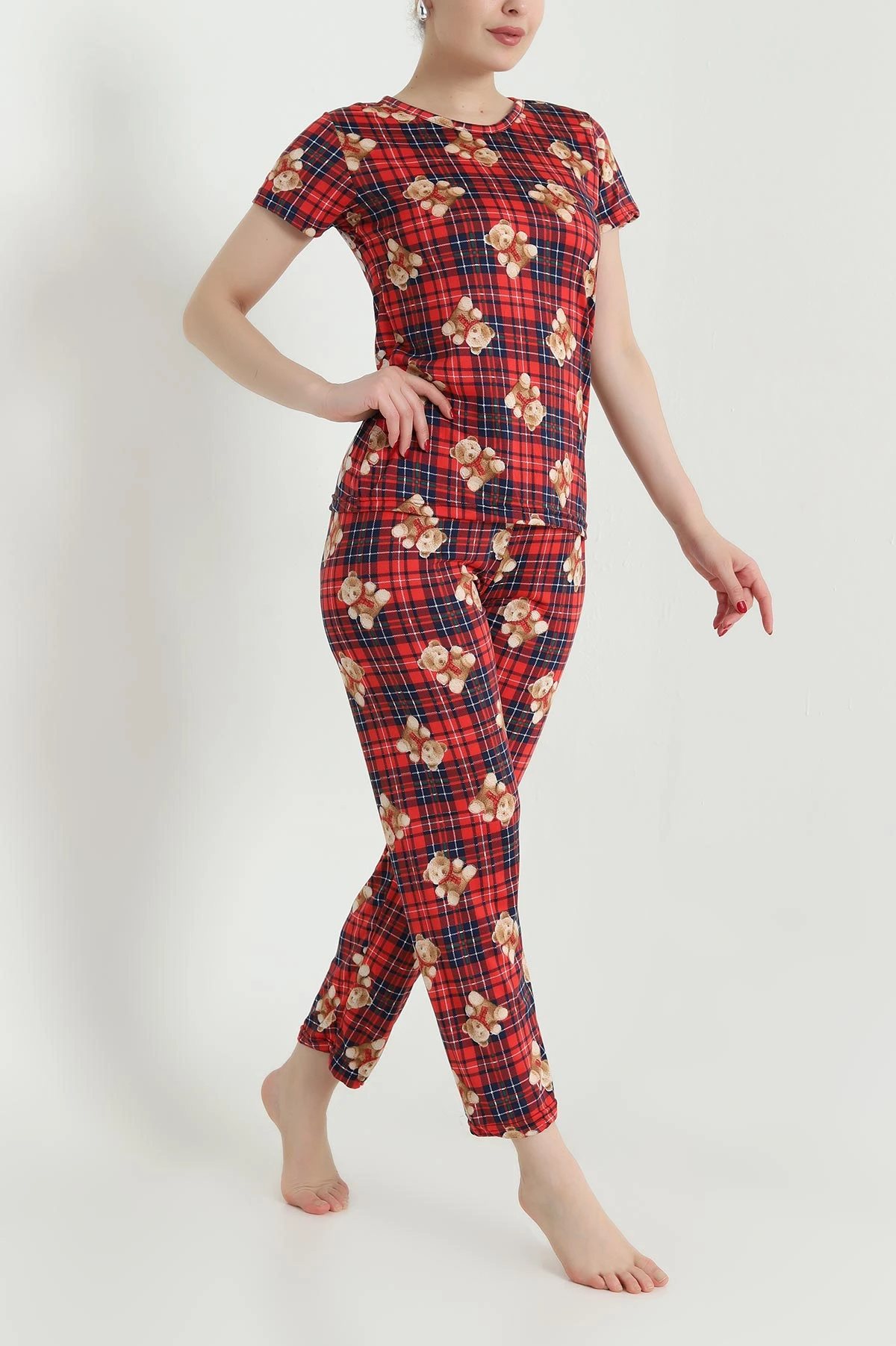 Kırmızı Milan Kadın Pijama Takımı 466491