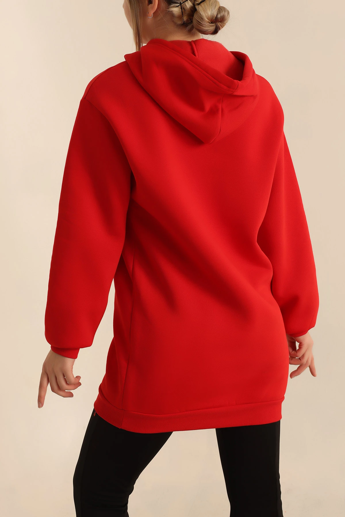 Kırmızı Şardonlu Baskılı Sweat Tunik 228103