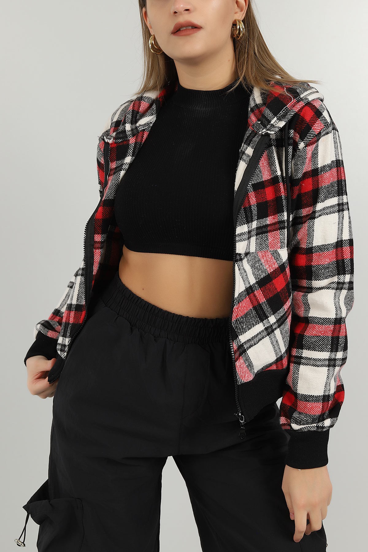 Kırmızı Yeni Sezon Bayan Kaşe Ceket 147678
