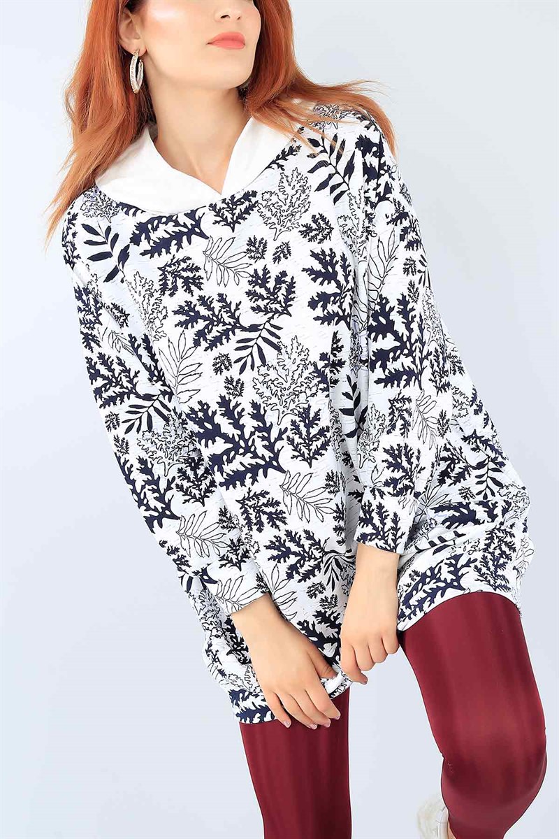 Komple Baskılı Kapüşonlu Tunik 38387
