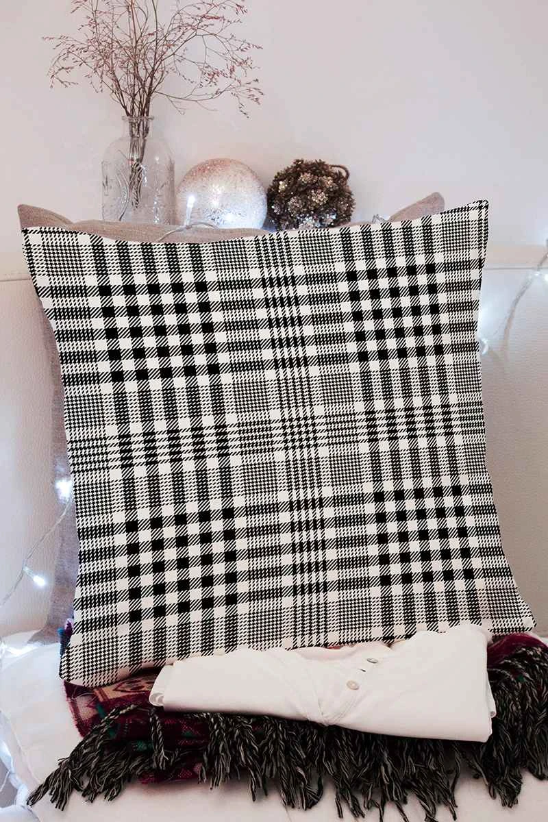 Füme 43x43 Dijital Baskılı Fermuarlı Modern Kırlent Kılıfı 252237
