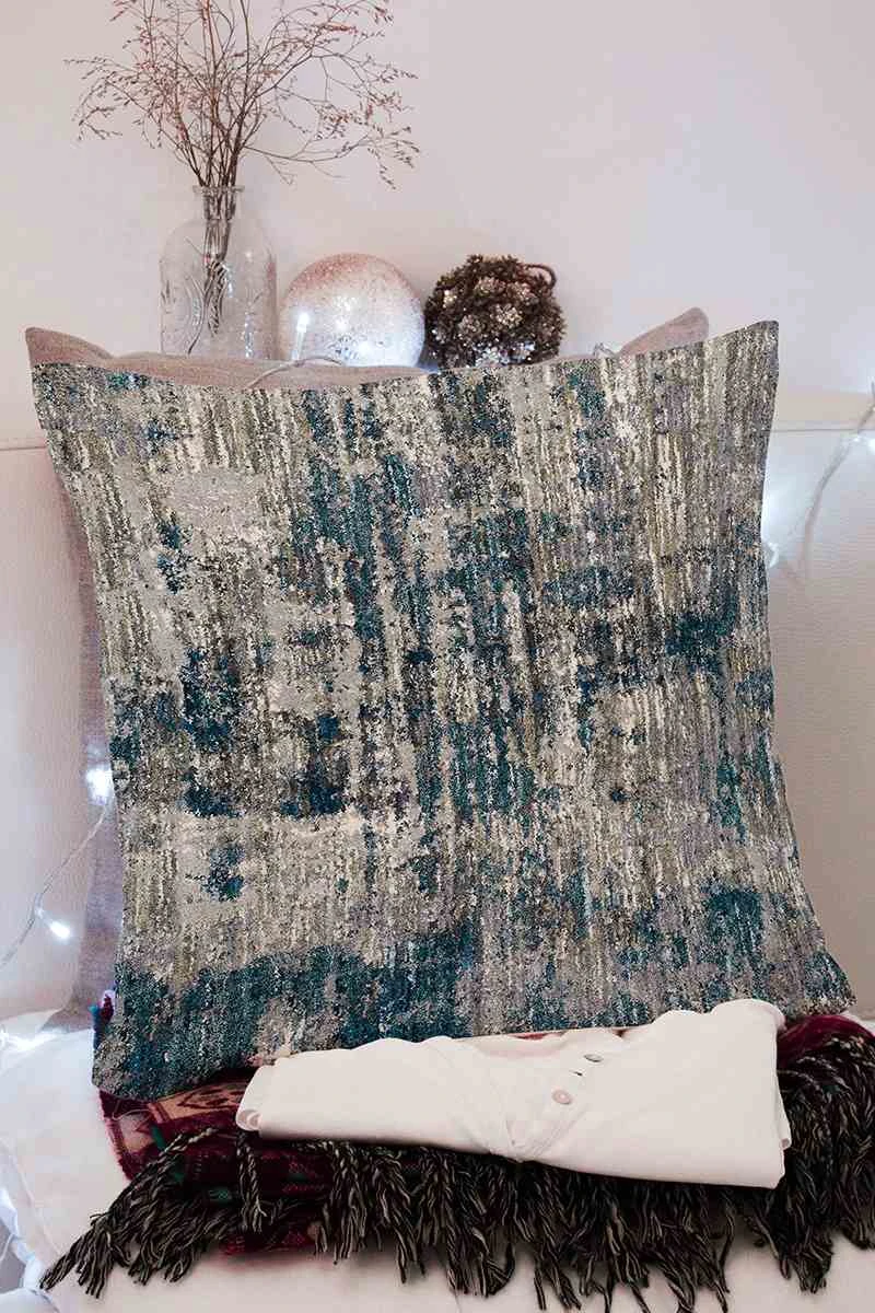 Taş 43x43 Dijital Baskılı Fermuarlı Modern Kırlent Kılıfı 252267