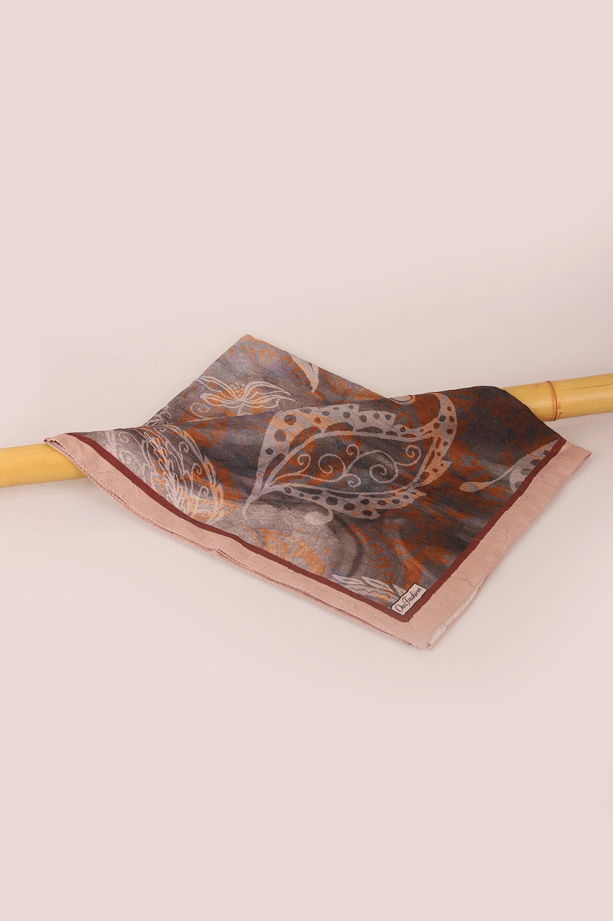 Koyu Kahve 75x180 Cm Our Fashion Dijital Baskılı Desenli Bambu Kraş Şal 408676