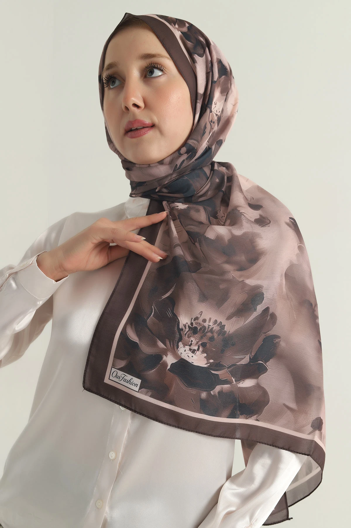Koyu Kahve 75x180 Cm Our Fashion Dijital Baskılı Desenli Soft Şal 396814