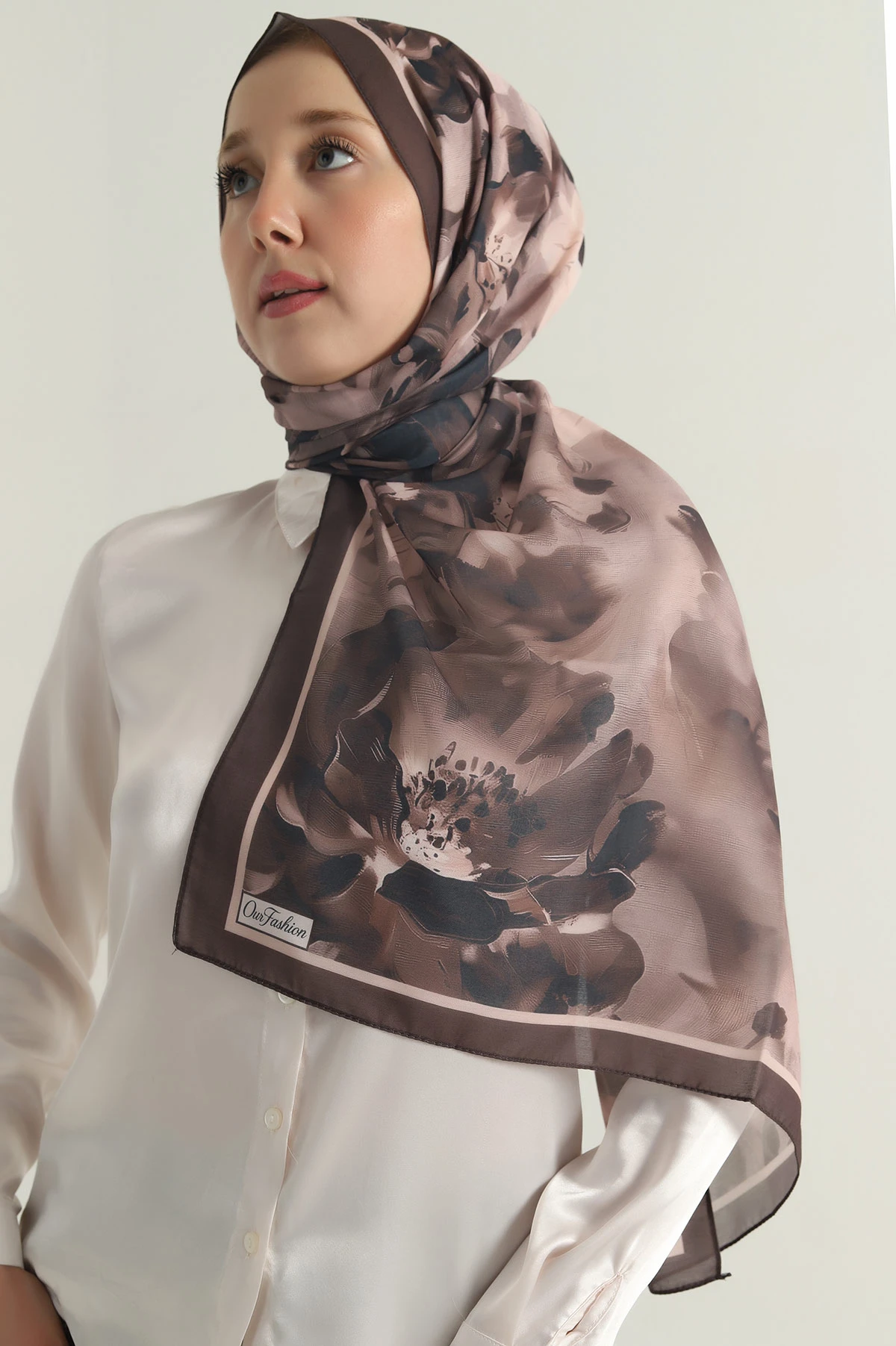 Koyu Kahve 75x180 Cm Our Fashion Dijital Baskılı Desenli Soft Şal 396814