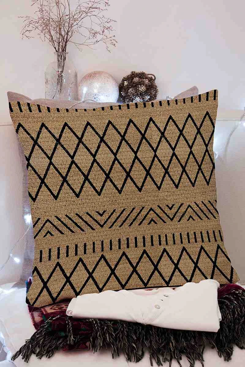 Vizon 43x43 Dijital Baskılı Fermuarlı Modern Kırlent Kılıfı 252280
