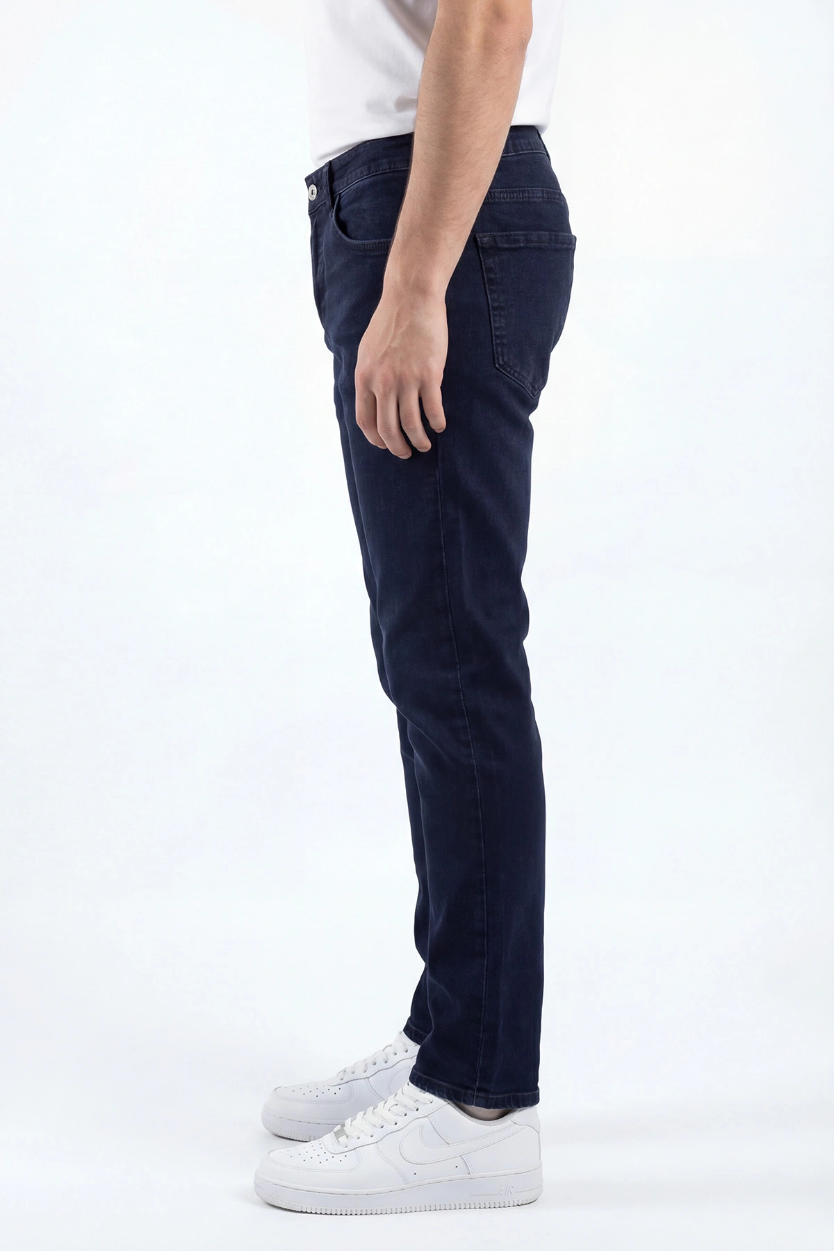Koyu Lacivert Regular Fit Likralı Erkek Kot Pantolon 433693