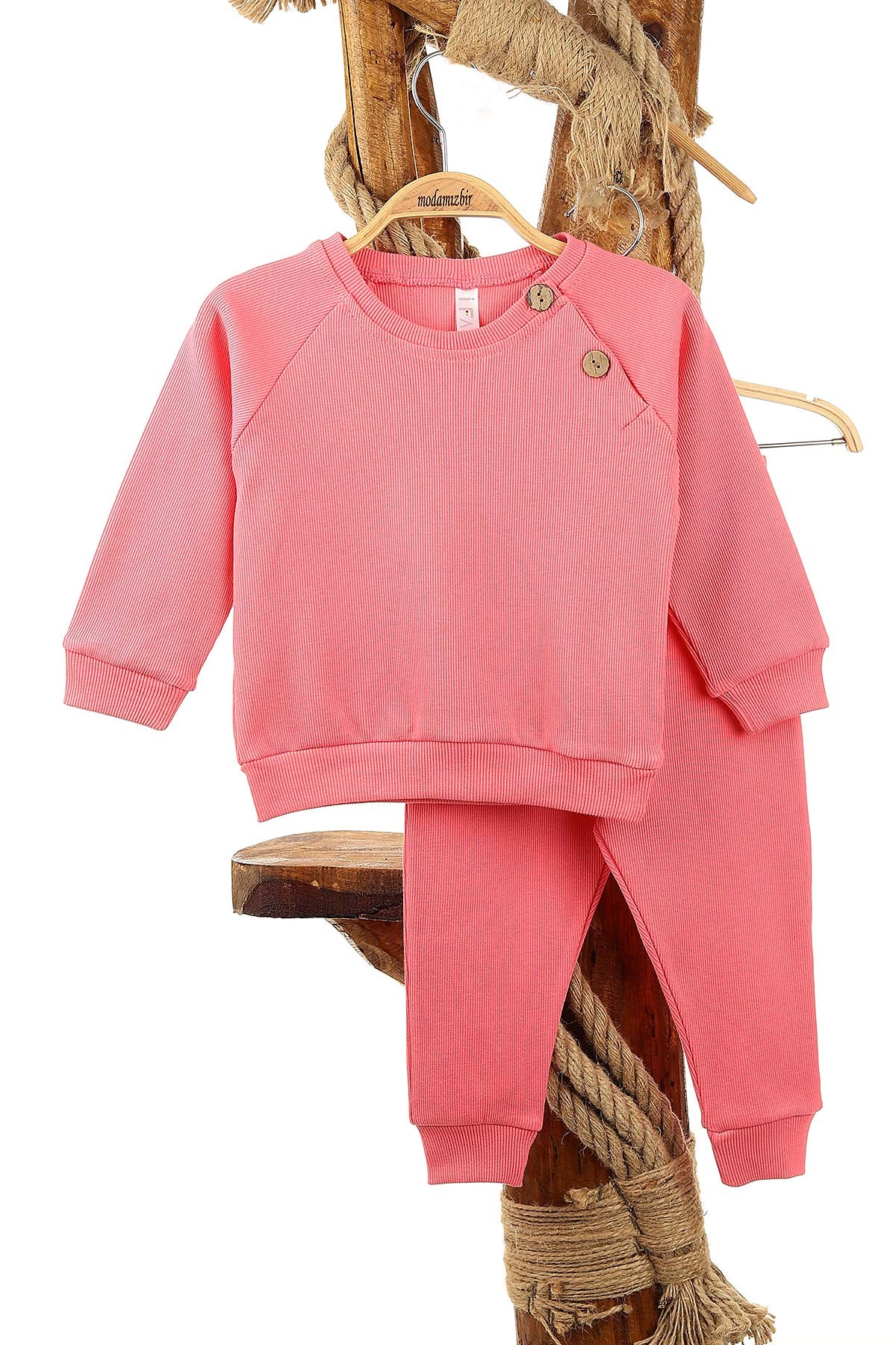 Koyu Pembe (1-4 Yaş) Kaşkorse Omuz Patlı Kız Çocuk takım 153830
