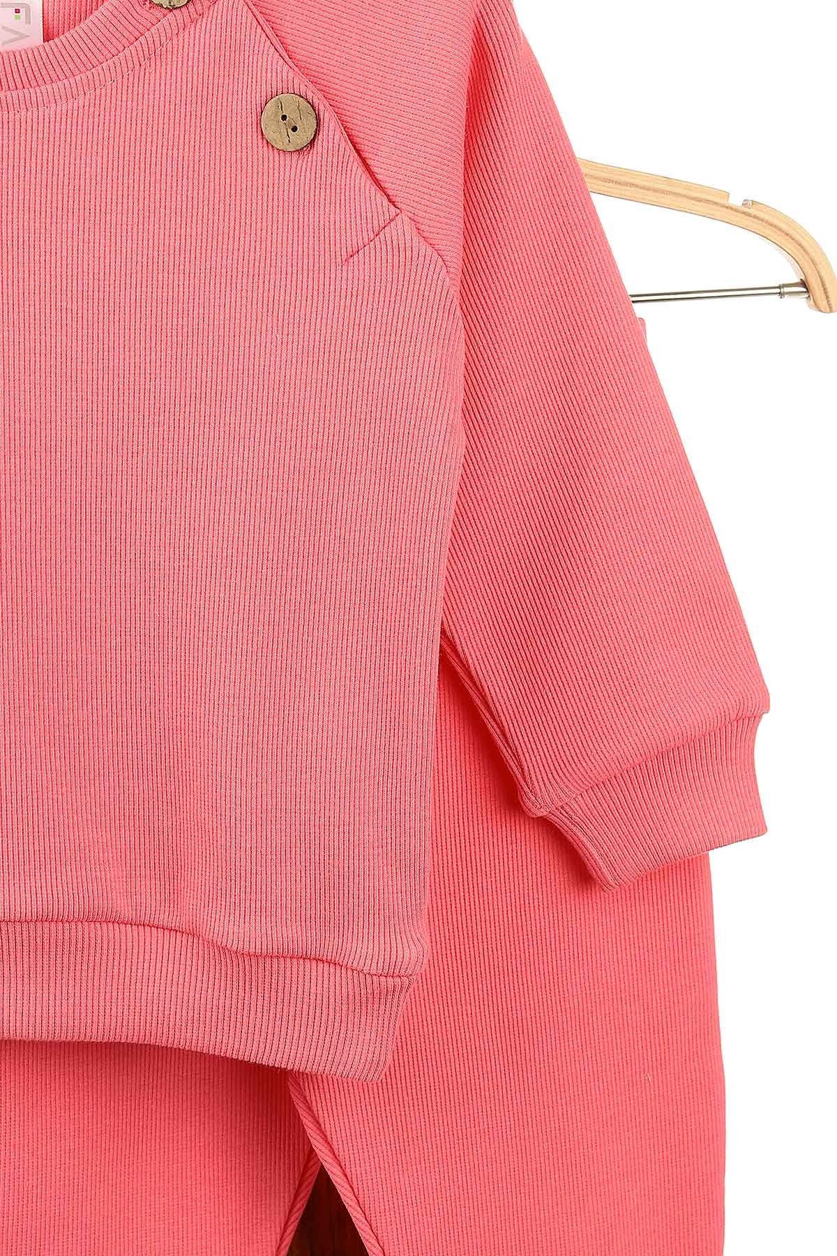 Koyu Pembe (1-4 Yaş) Kaşkorse Omuz Patlı Kız Çocuk takım 153830