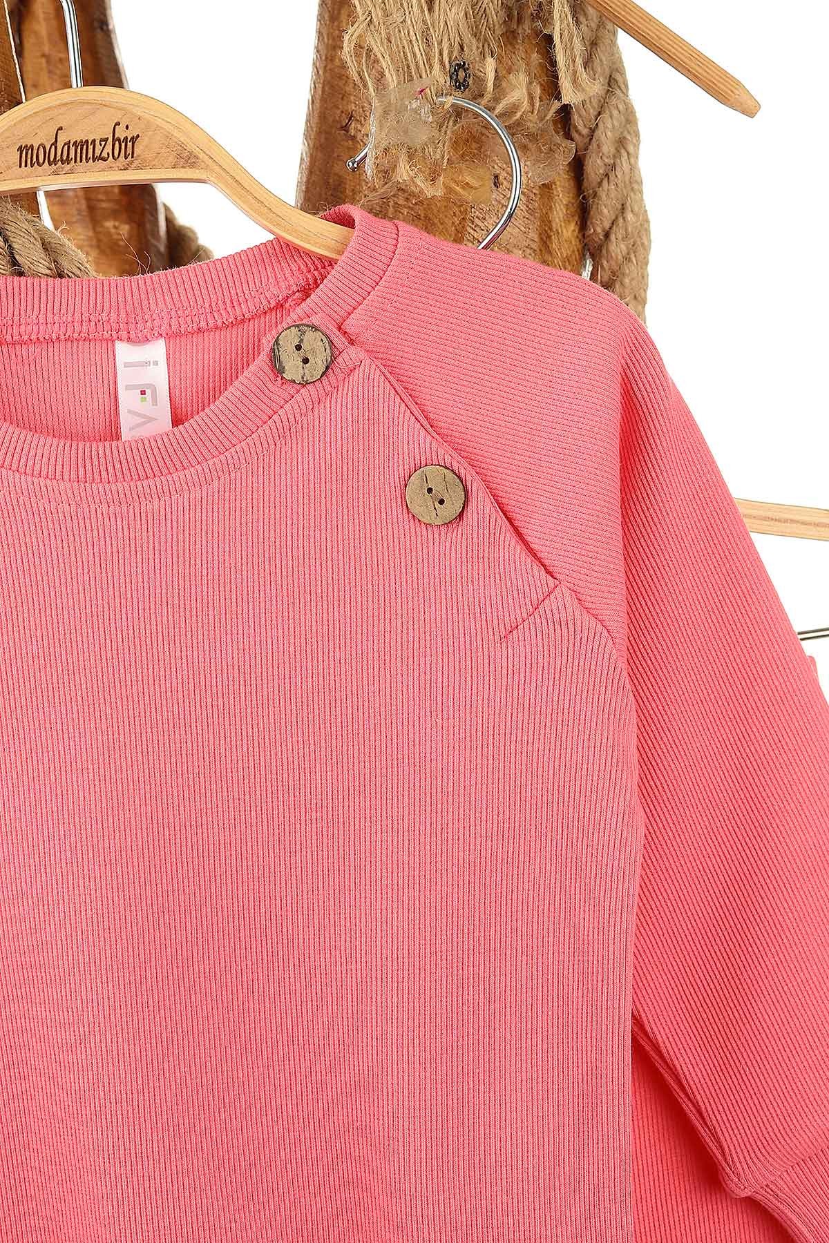 Koyu Pembe (1-4 Yaş) Kaşkorse Omuz Patlı Kız Çocuk takım 153830