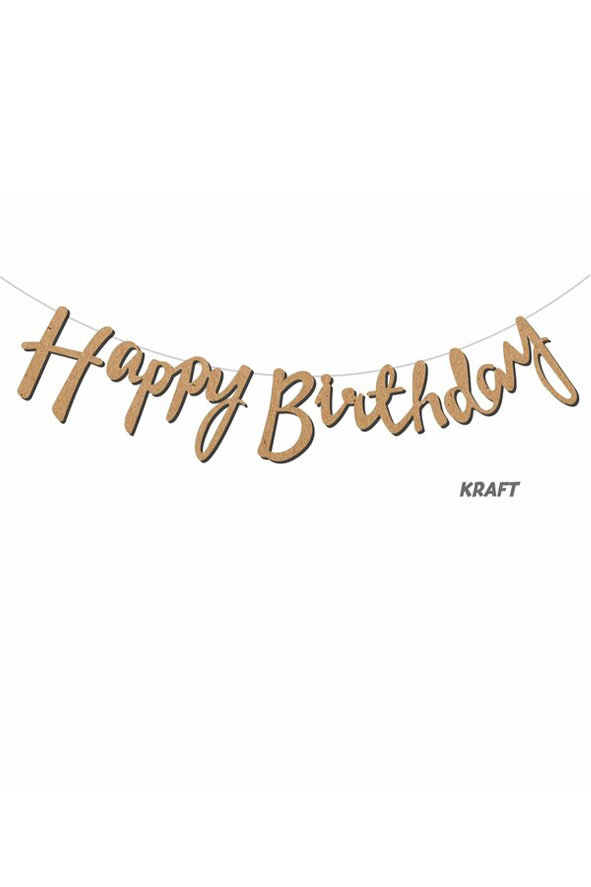 Kraft Kaligrafi Banner Happy Birhtday Parti Yazısı 297061