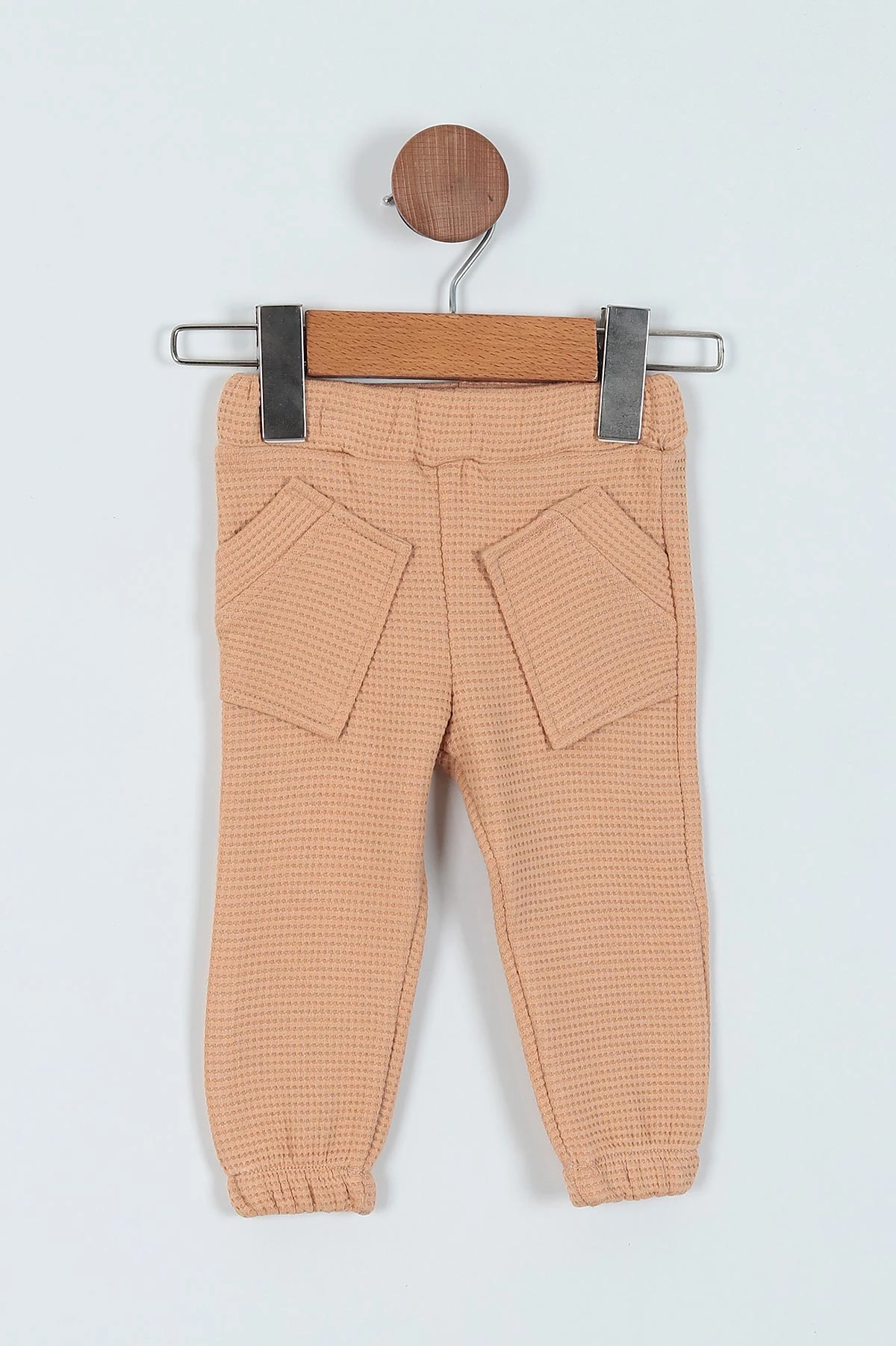 Krem (0-15 Ay) Baskılı Waffle Kumaş İki İp Erkek Bebe Takım 229146