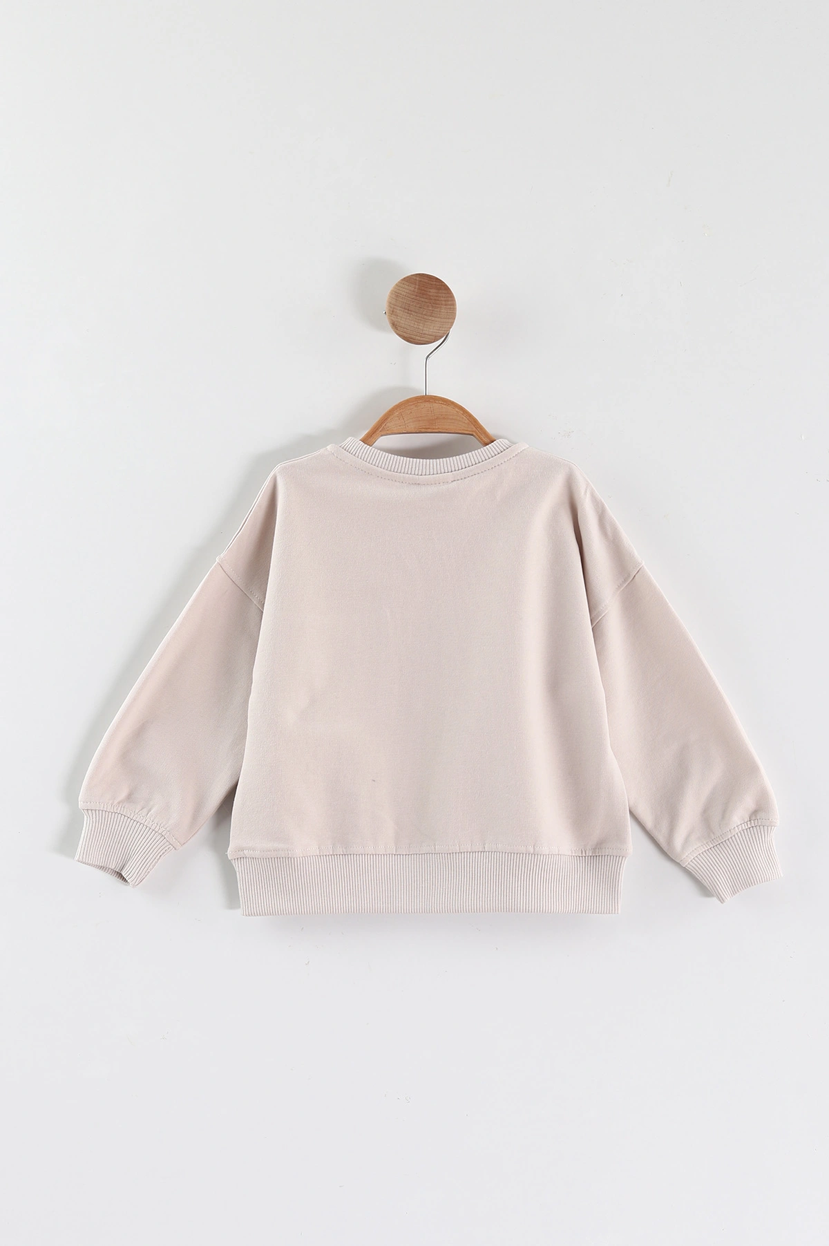 Krem (1-4 Yaş)Baskılı Cepli Erkek Çocuk Sweatshirt 432837