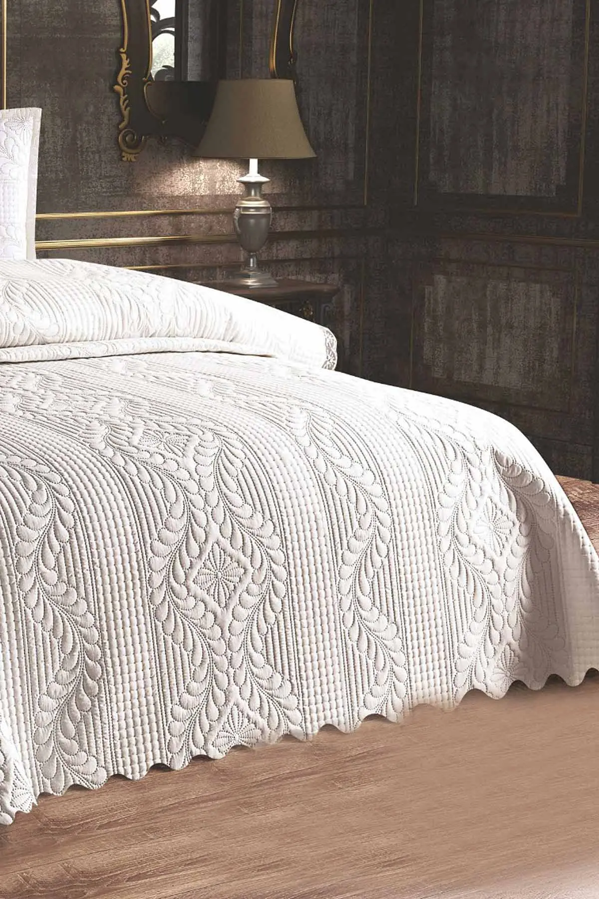 Krem 180x250 Jumbo Soft Tek Kişilik Yatak Örtüsü 278358