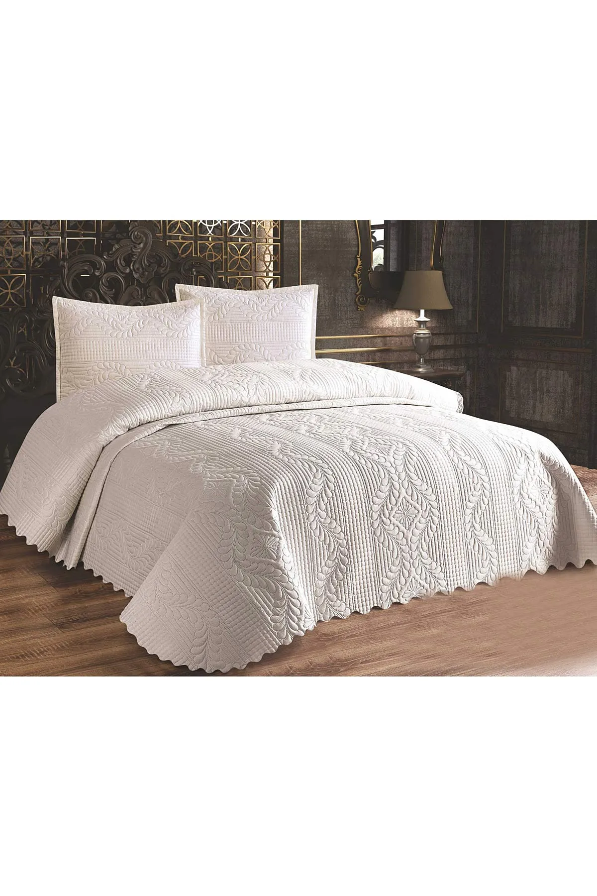 Krem 180x250 Jumbo Soft Tek Kişilik Yatak Örtüsü 278358
