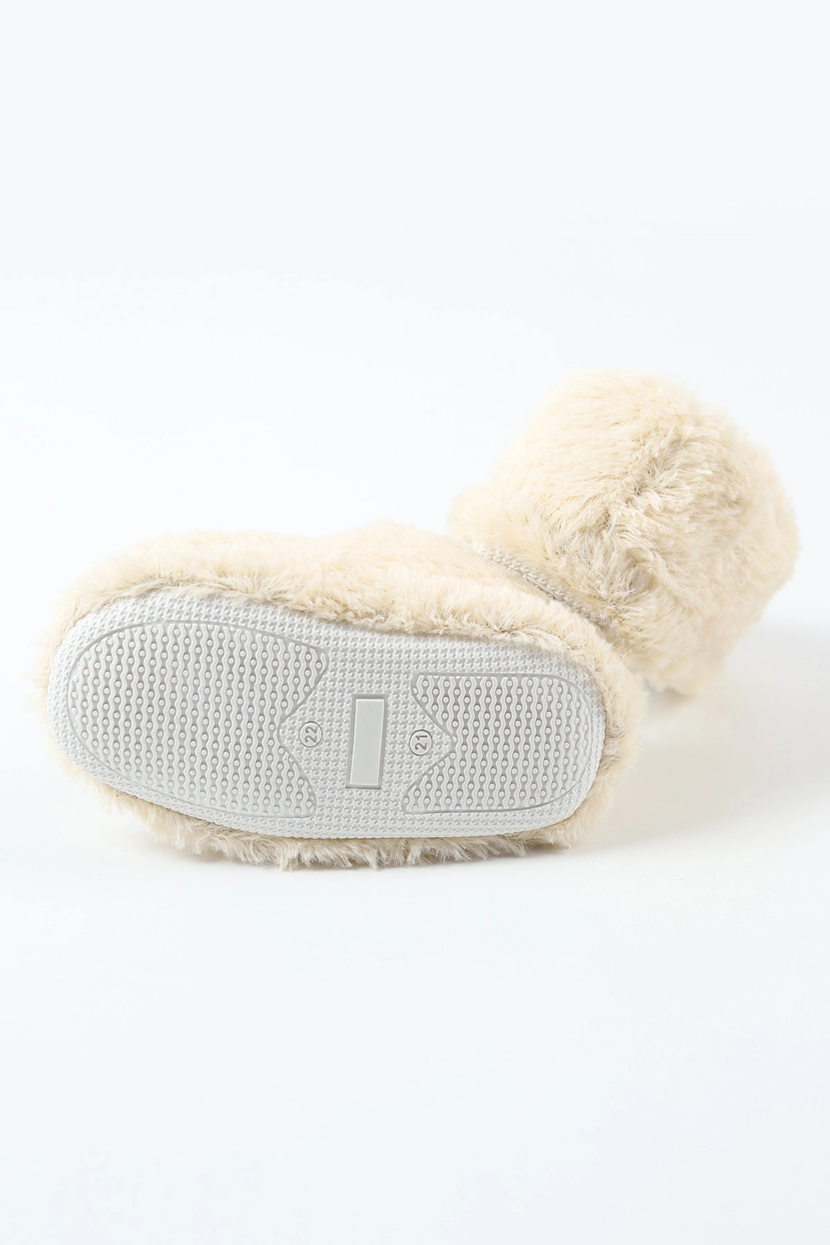 Krem ( 21 - 24 ) Peluş Figürlü Erkek Bebek Panduf 488290