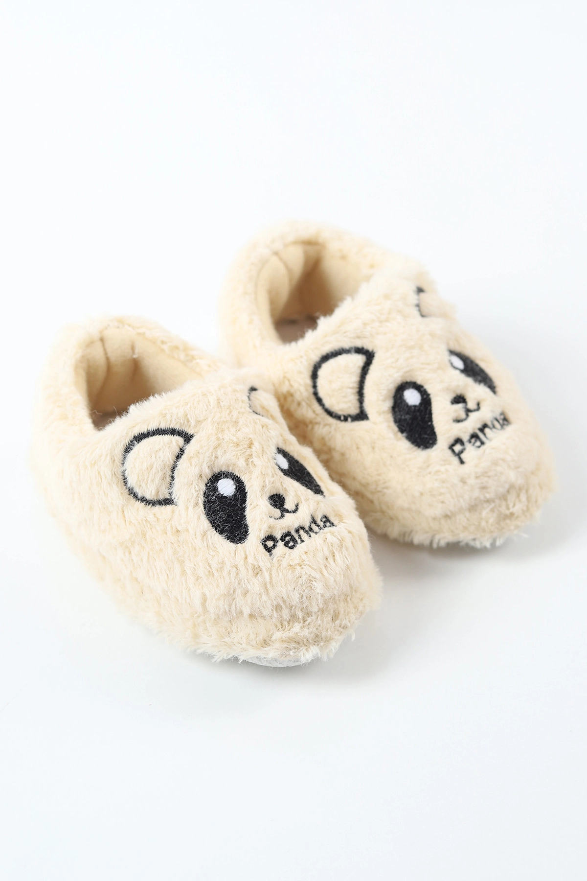 Krem ( 21 - 24 ) Peluş Figürlü Erkek Bebek Panduf 488290