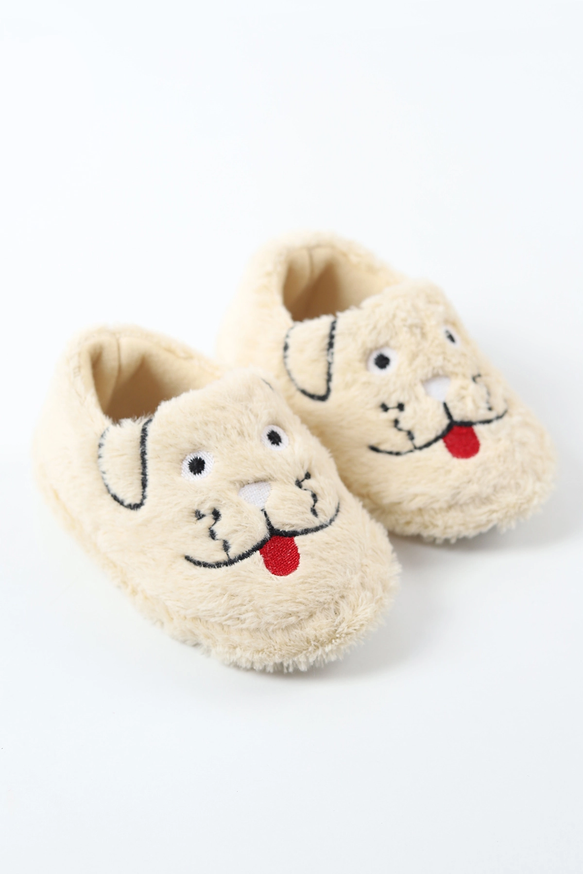 Krem ( 25 - 30 ) Peluş Figürlü Erkek Çocuk Panduf 488295