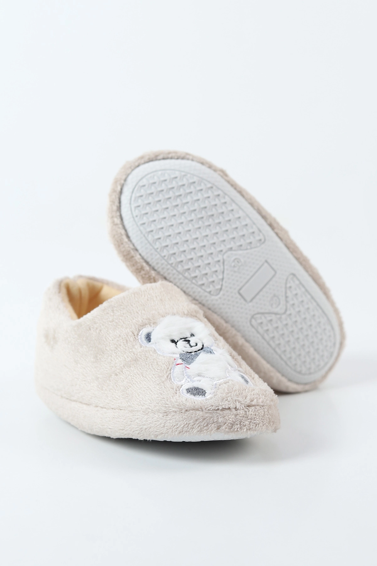 Krem ( 29 - 34 ) Peluş Figürlü Çocuk Panduf 496296
