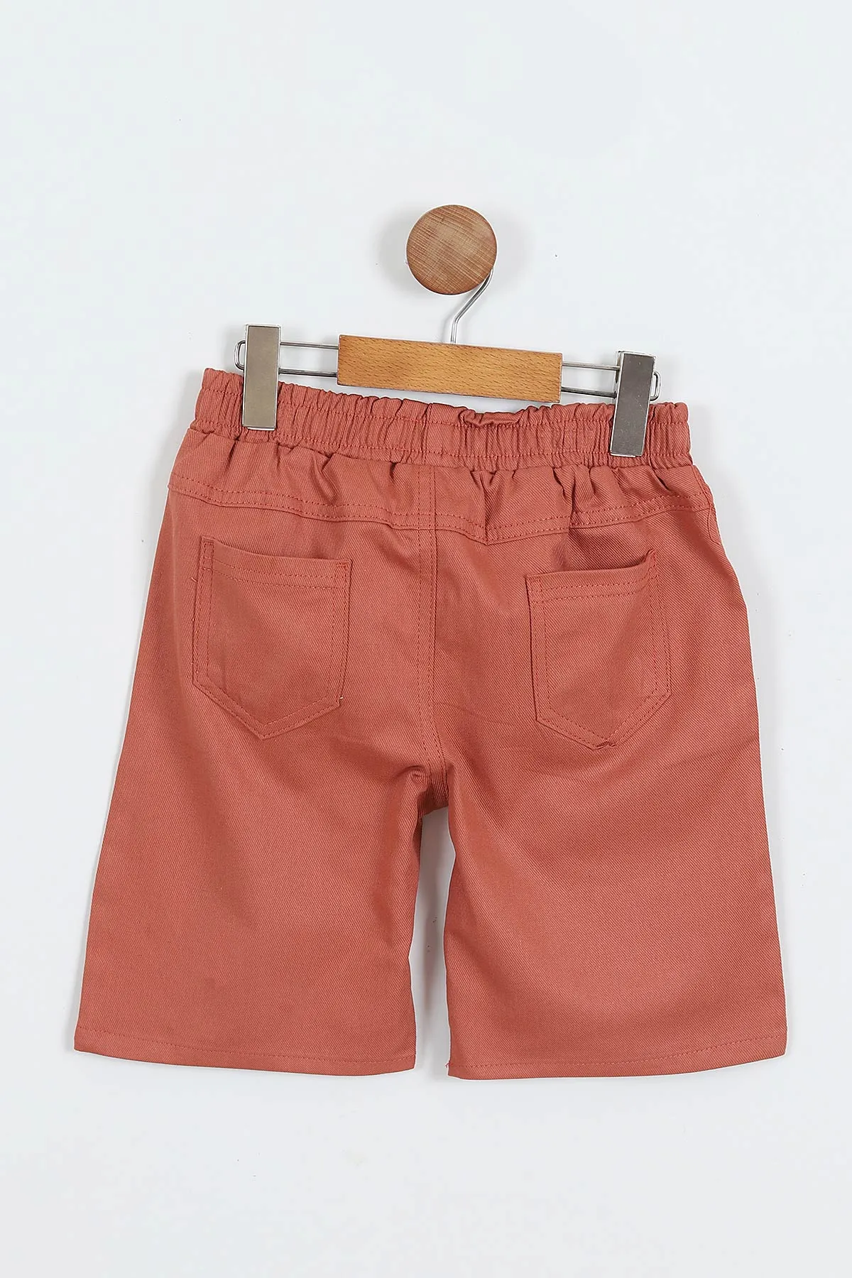 Krem (3-10 Yaş)Nakışlı Gabardin  Şortlu Erkek Çocuk Takım 356938