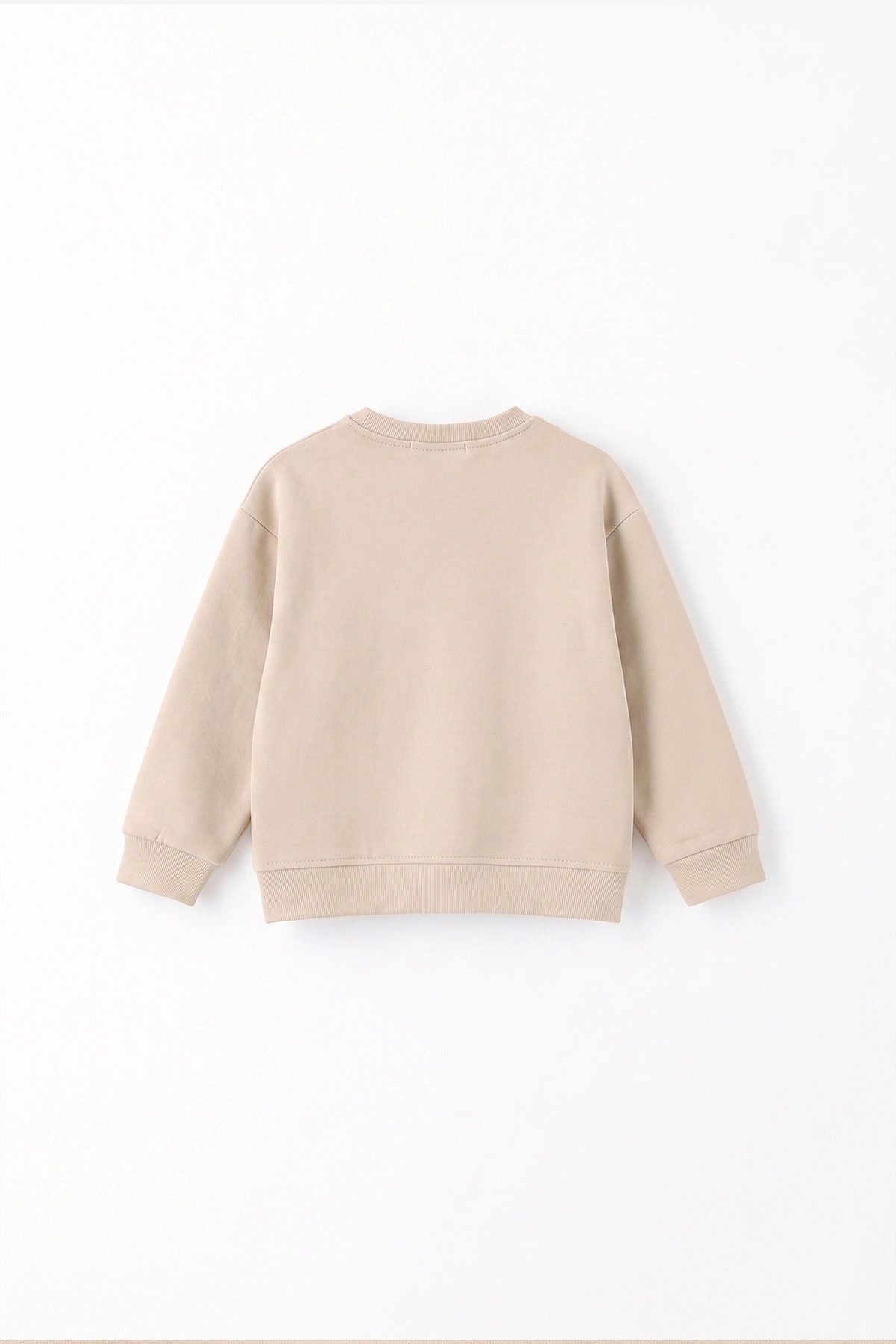 Krem (3-12 Yaş) Yazı Nakışlı Erkek Çocuk Sweatshirt 473816