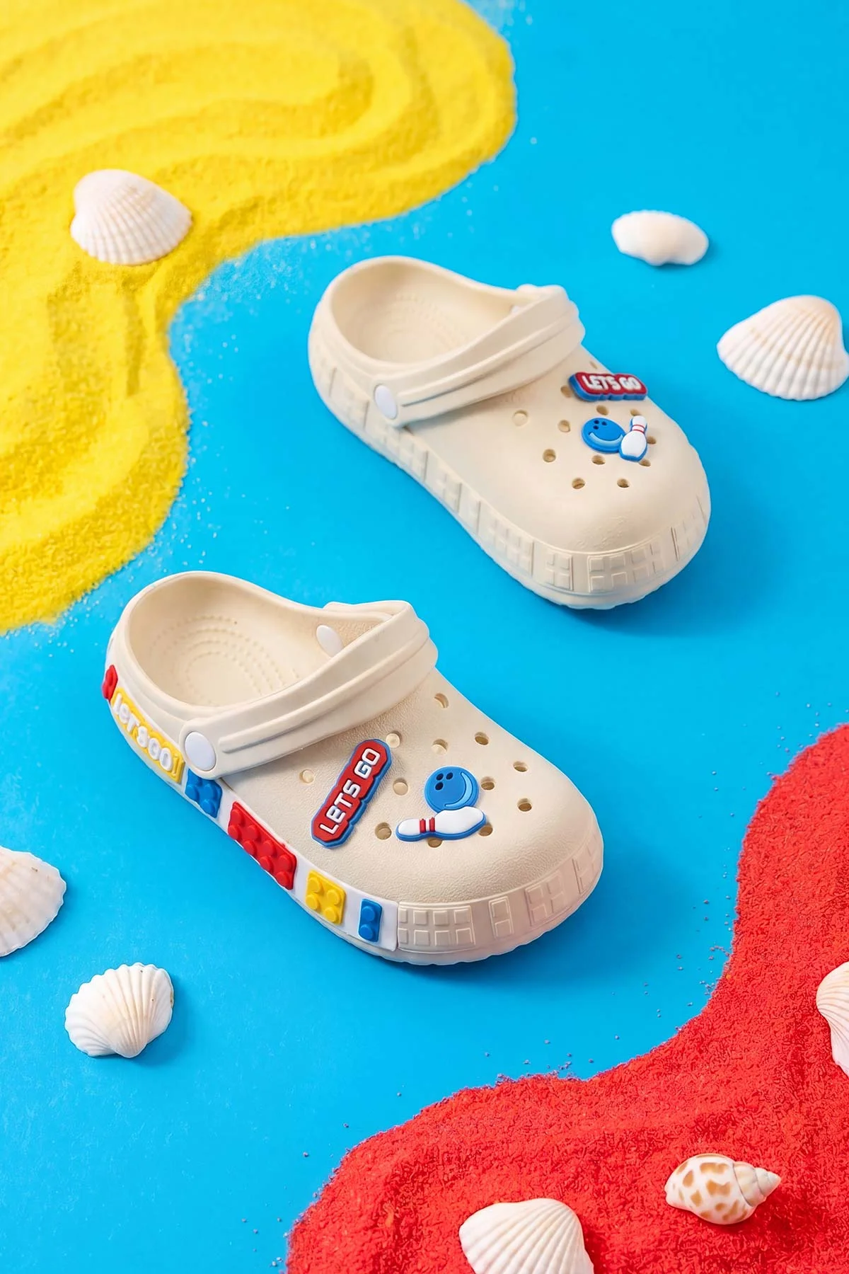 Krem ( 31 - 35 ) Figürlü Erkek Çocuk Sandalet 462465