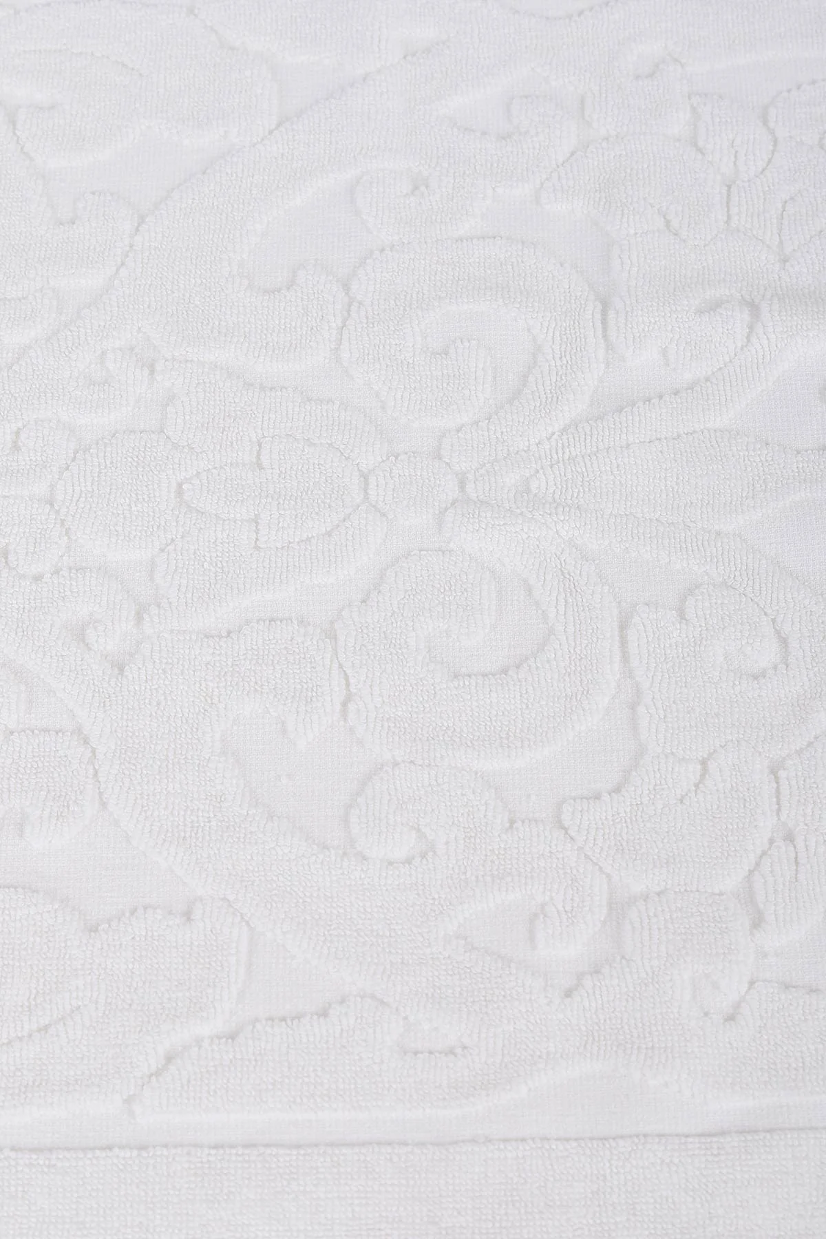 Krem 50x70 Cm Şal Desenli Ayak Havlusu 448898