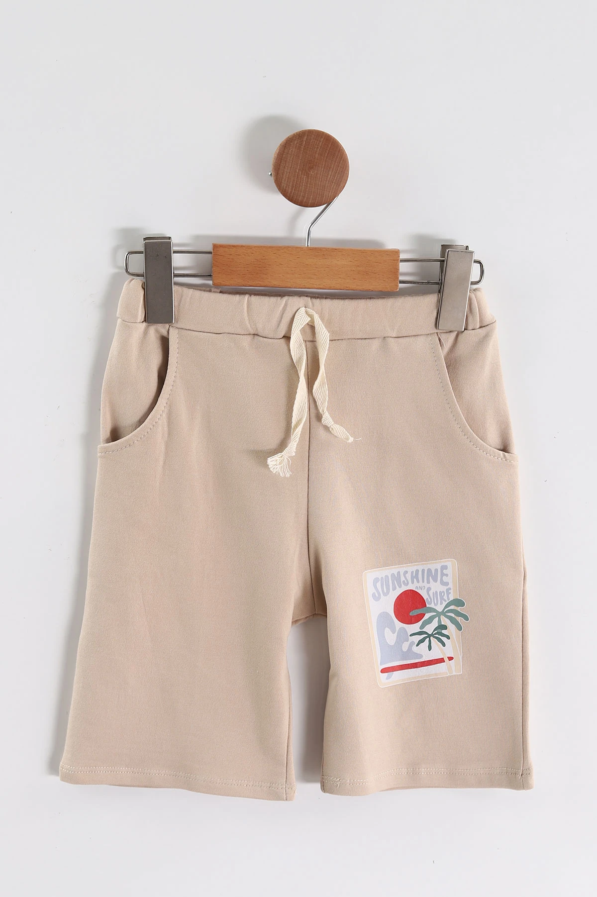 Krem (6-9 Yaş) Sunshine Baskılı Erkek Çocuk Takım 464911