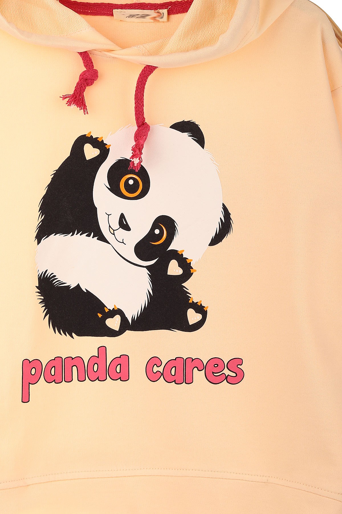Krem (7-11 Yaş) Panda Baskılı Kaşkorse Garnili  İki İp Kız Çocuk Takım 150604