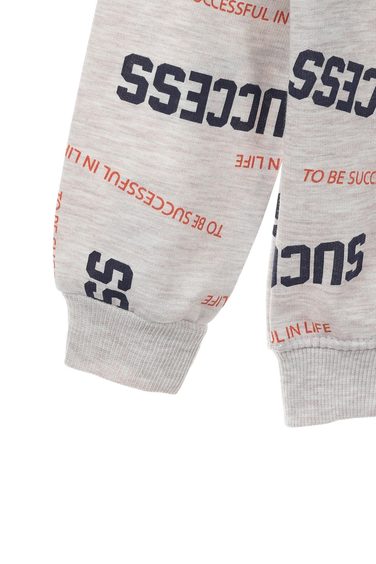 Krem (8-12 Yaş) Success Baskılı İki İp Şardonlu Erkek Çocuk Sweat 139543