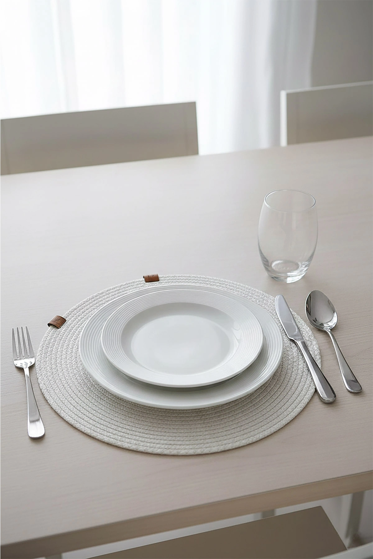 Krem Bella Home 6'lı Örgü Supla - Amerikan Servis Lüx Sunum Tabak Altlığı - Çeyiz Takımı 434962