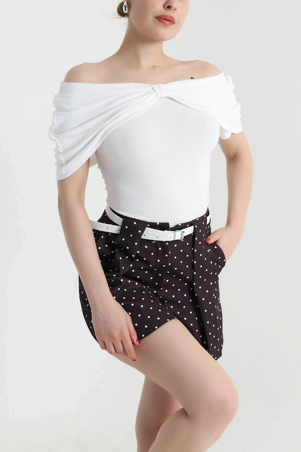 Krem Buzzy Fiyonk Tasarım Bluz 466478