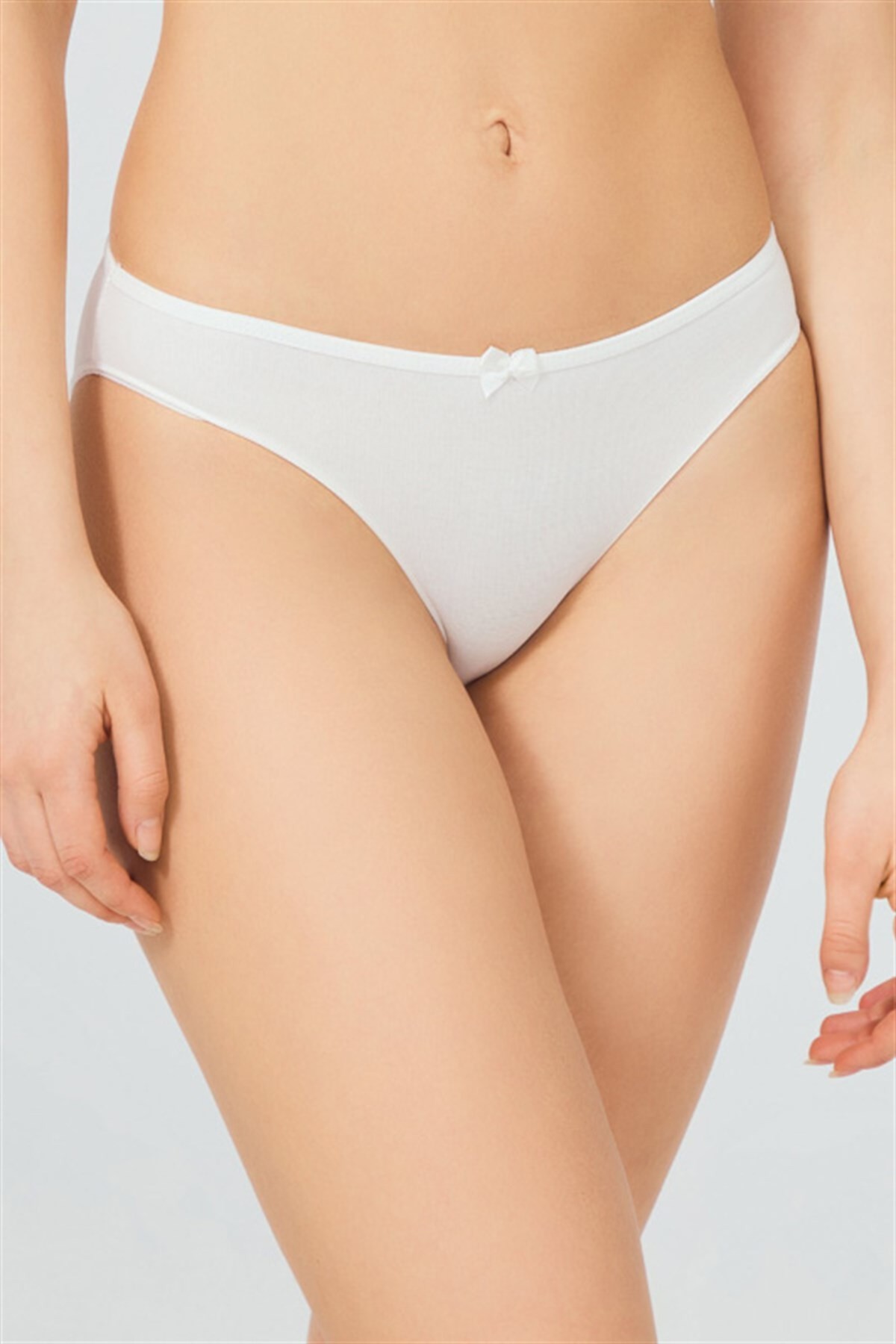 Krem CH0849 Basic Pamuklu Kadın Bikini Külot 183353