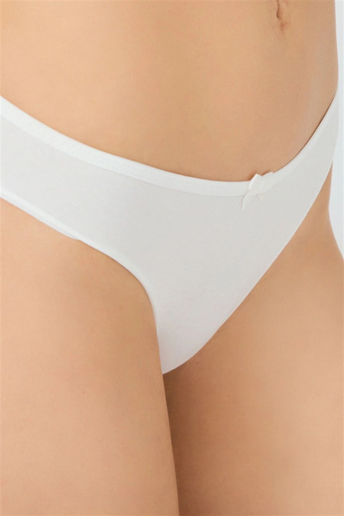 Krem CH0849 Basic Pamuklu Kadın Bikini Külot 237114