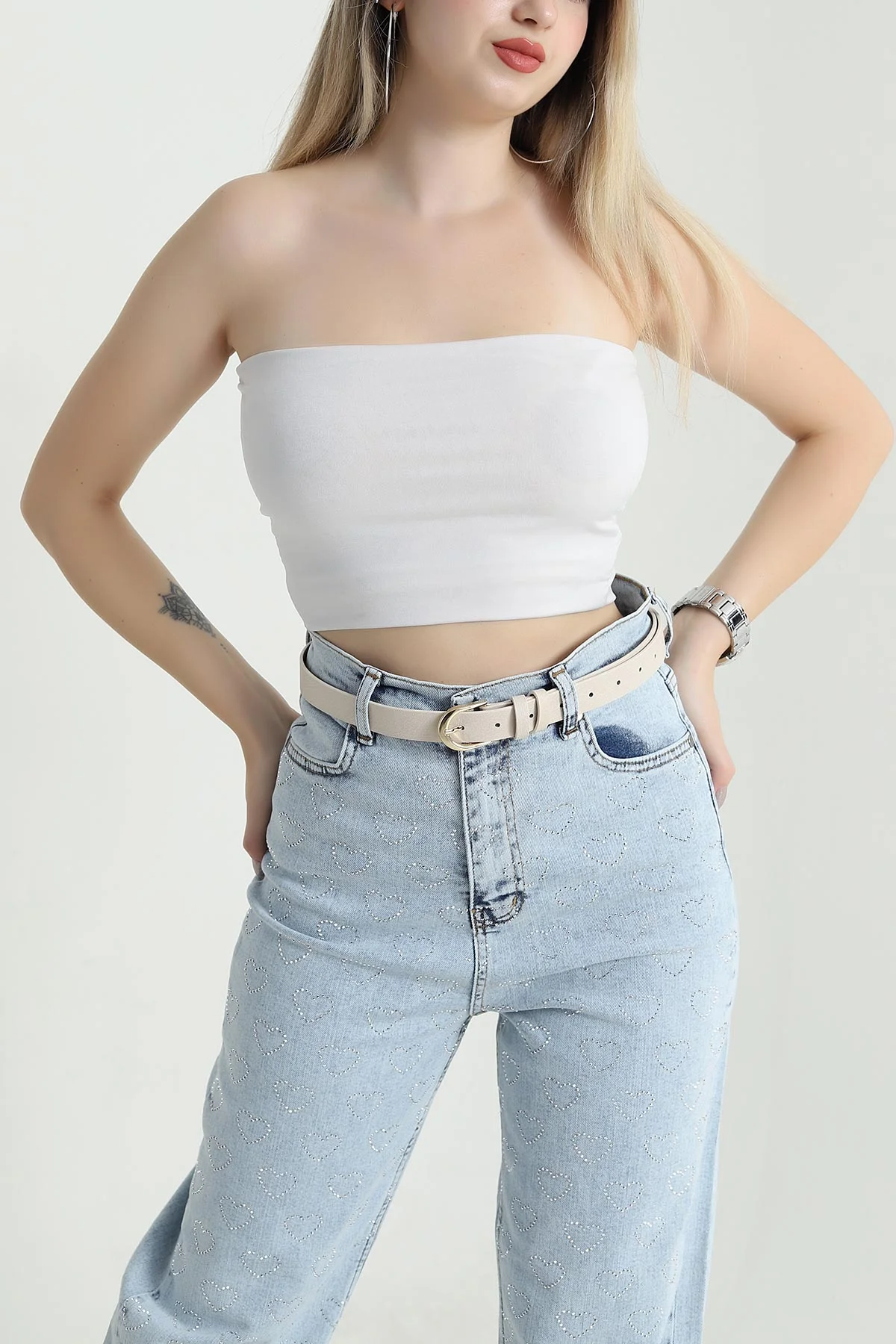 Krem D Tokalı Kadın Kemer 470502