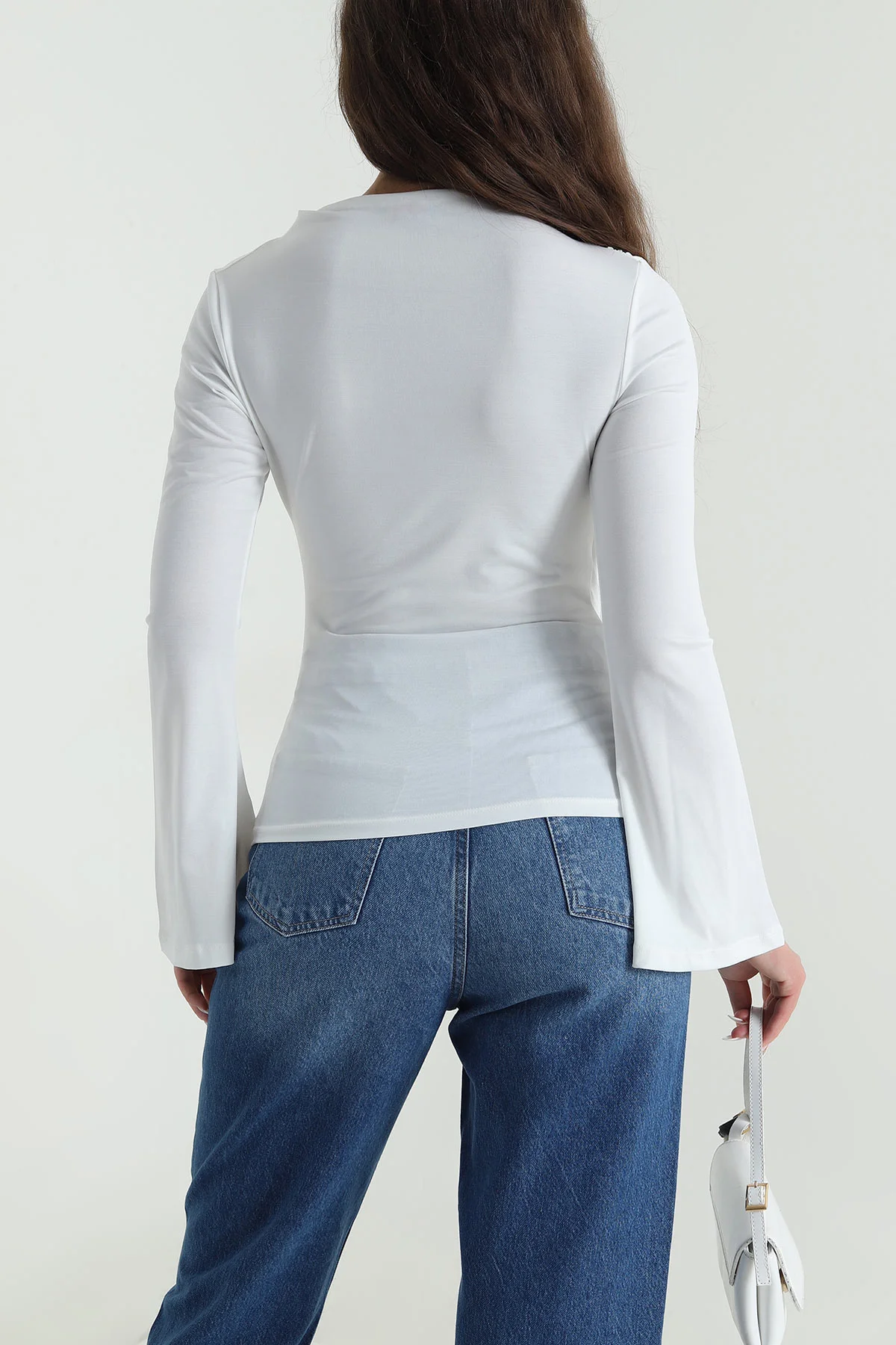 Krem İspanyol Kol Sandy Kadın Bluz 488851
