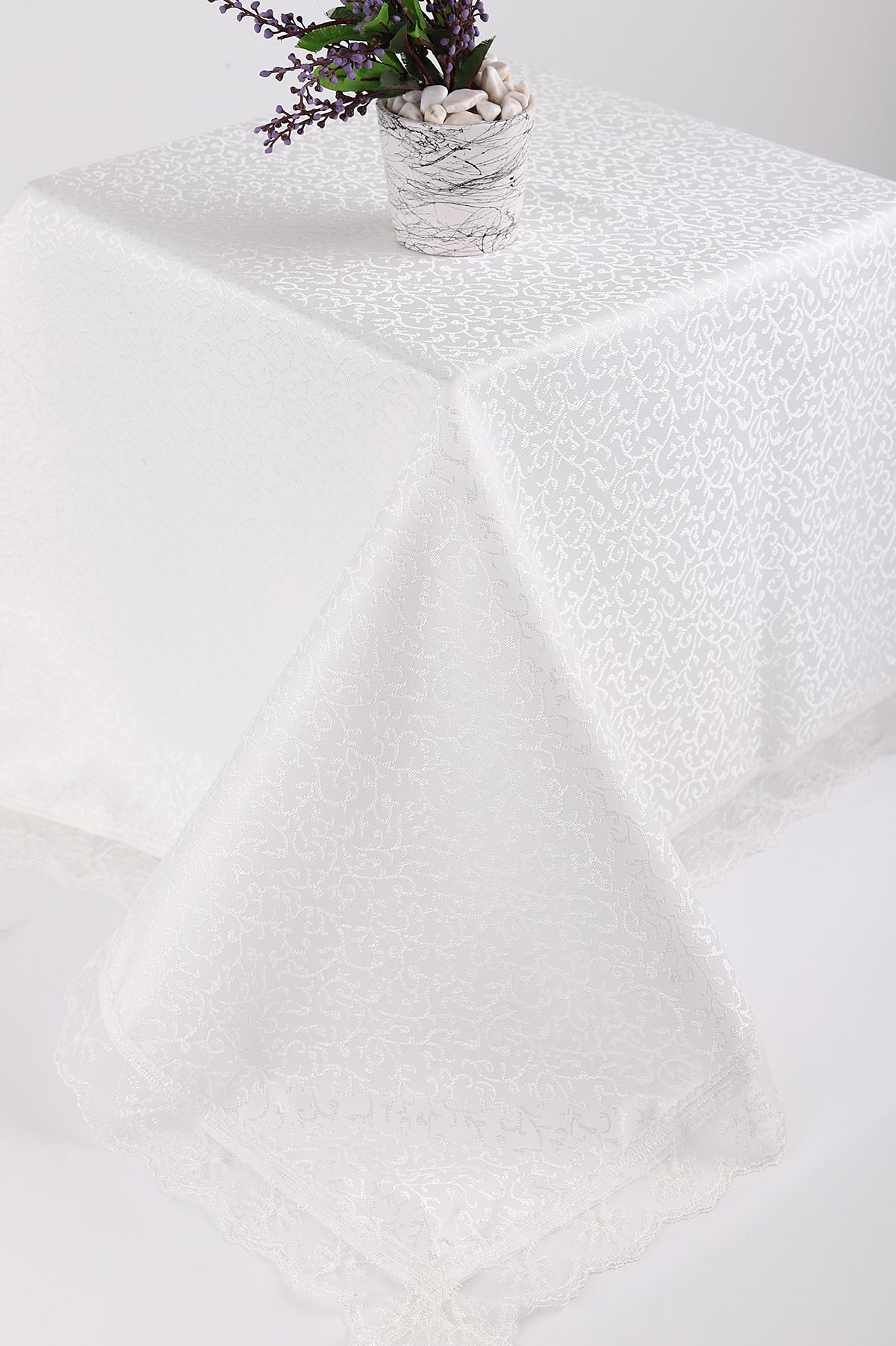 Krem KDK 160x220 Güpürlü Masa Örtüsü 214709
