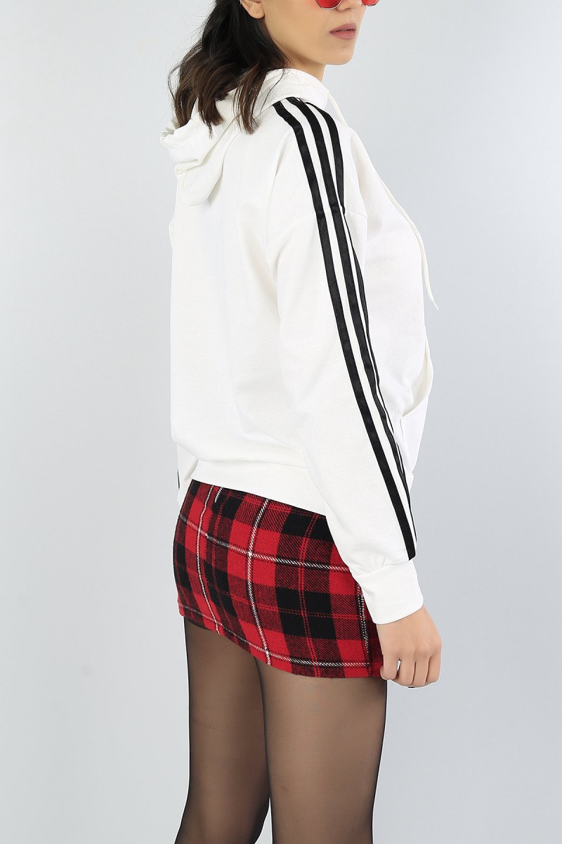 Krem Kol Şeritli Bayan Sweat 51900