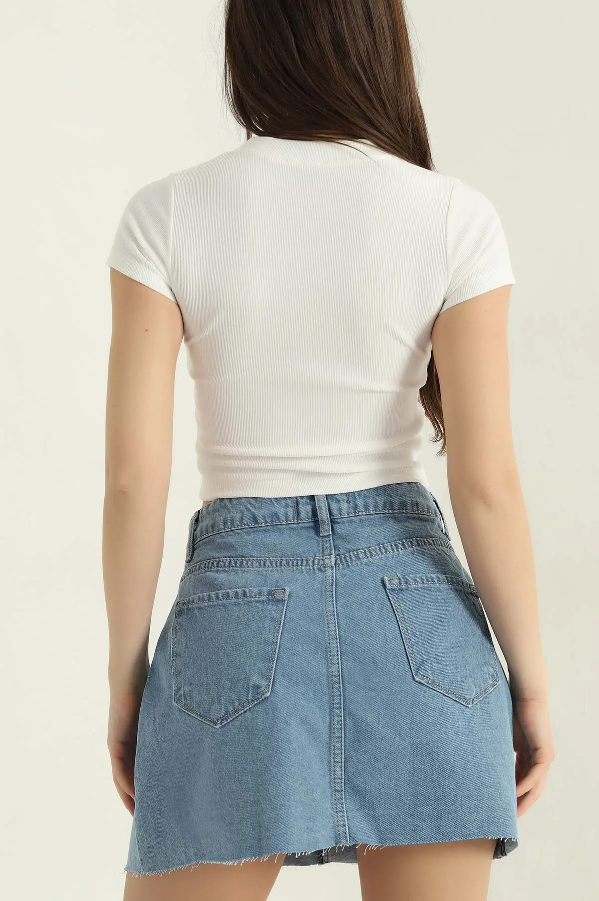 Krem Nakış Detay Ottoman Bluz 358600