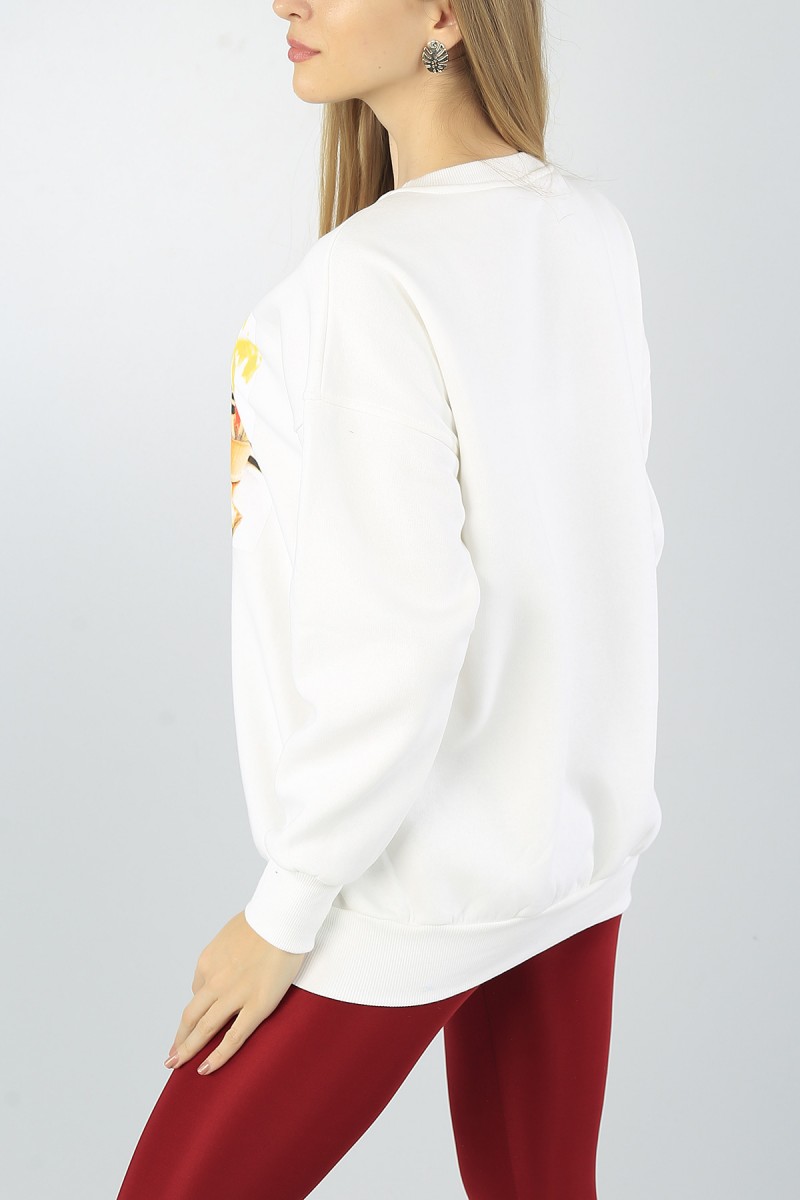 Krem Şardonlu Bayan Salaş Sweat 51800