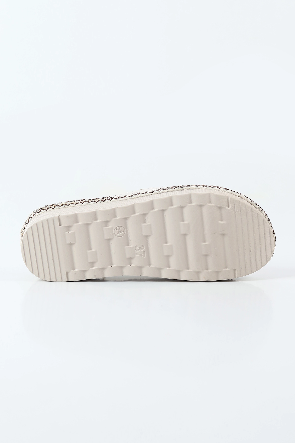 Krem Süet İçi Peluş Kadın Ev Terliği 495418