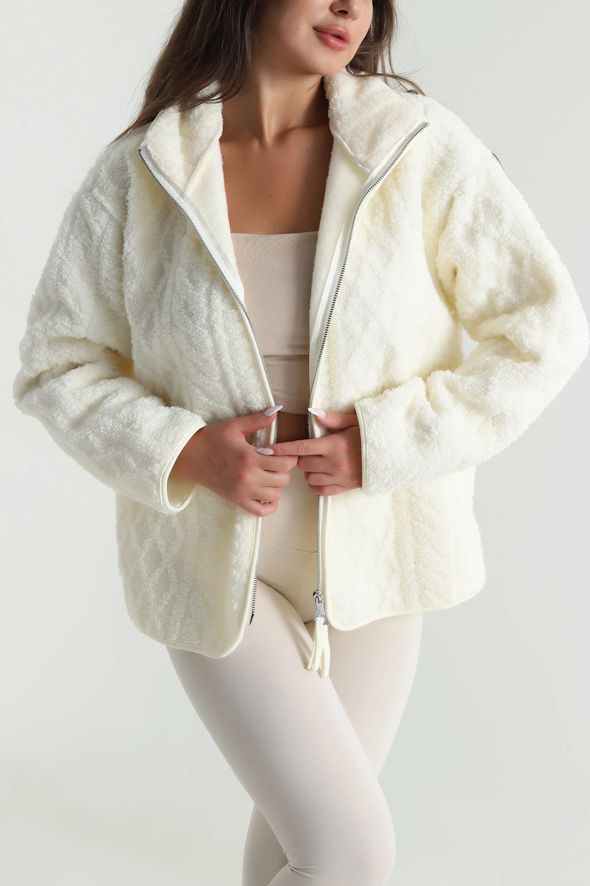 Krem Yeni Sezon Kadın Mont 489084